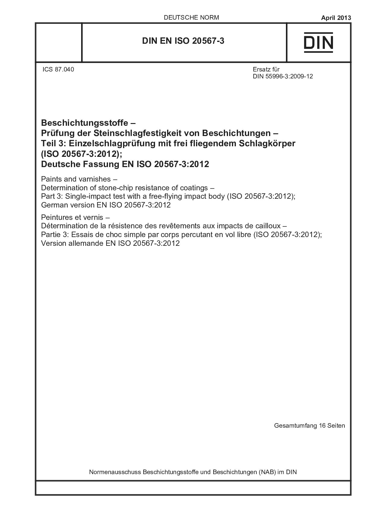 DIN EN ISO 20567-3:2013封面图