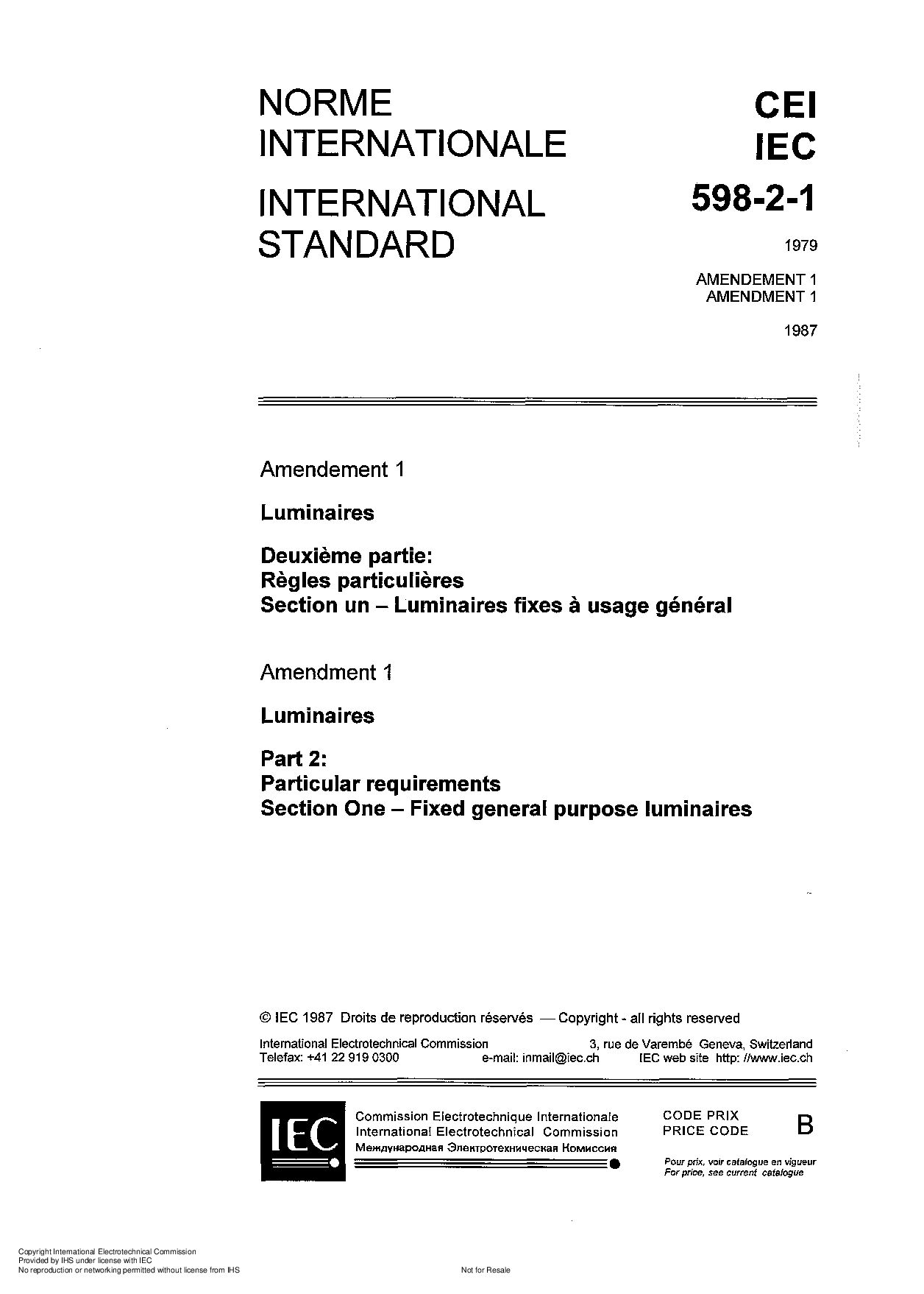 IEC 60598-2-1:1979封面图