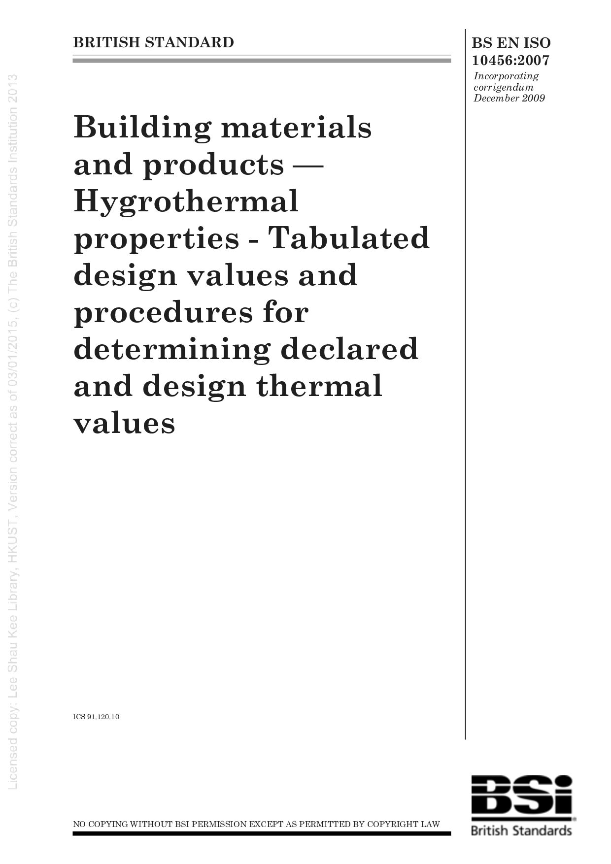 BS EN ISO 10456:2007(2010)封面图