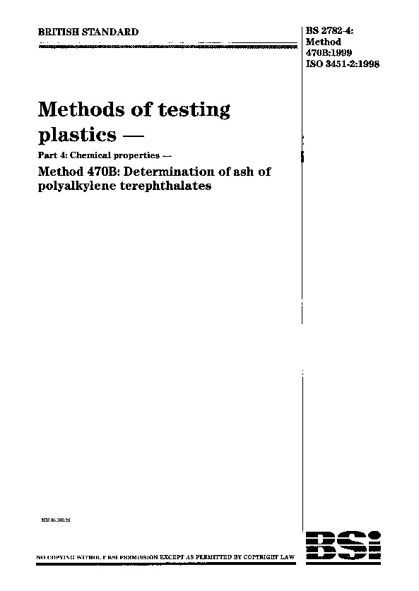 BS 2782-4 Method 470B-1999