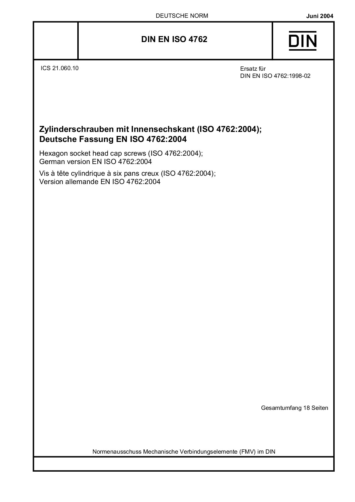 DIN EN ISO 4762:2004封面图