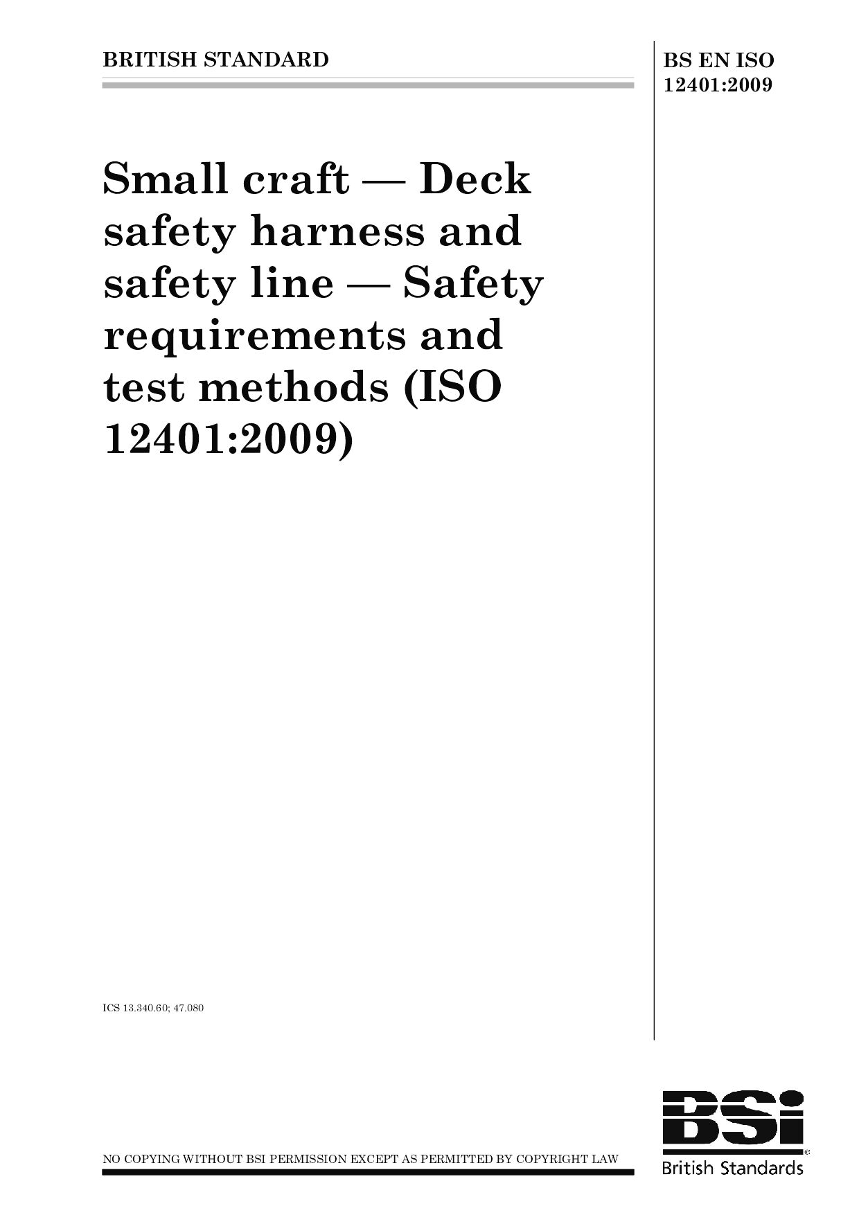 BS EN ISO 12401:2009