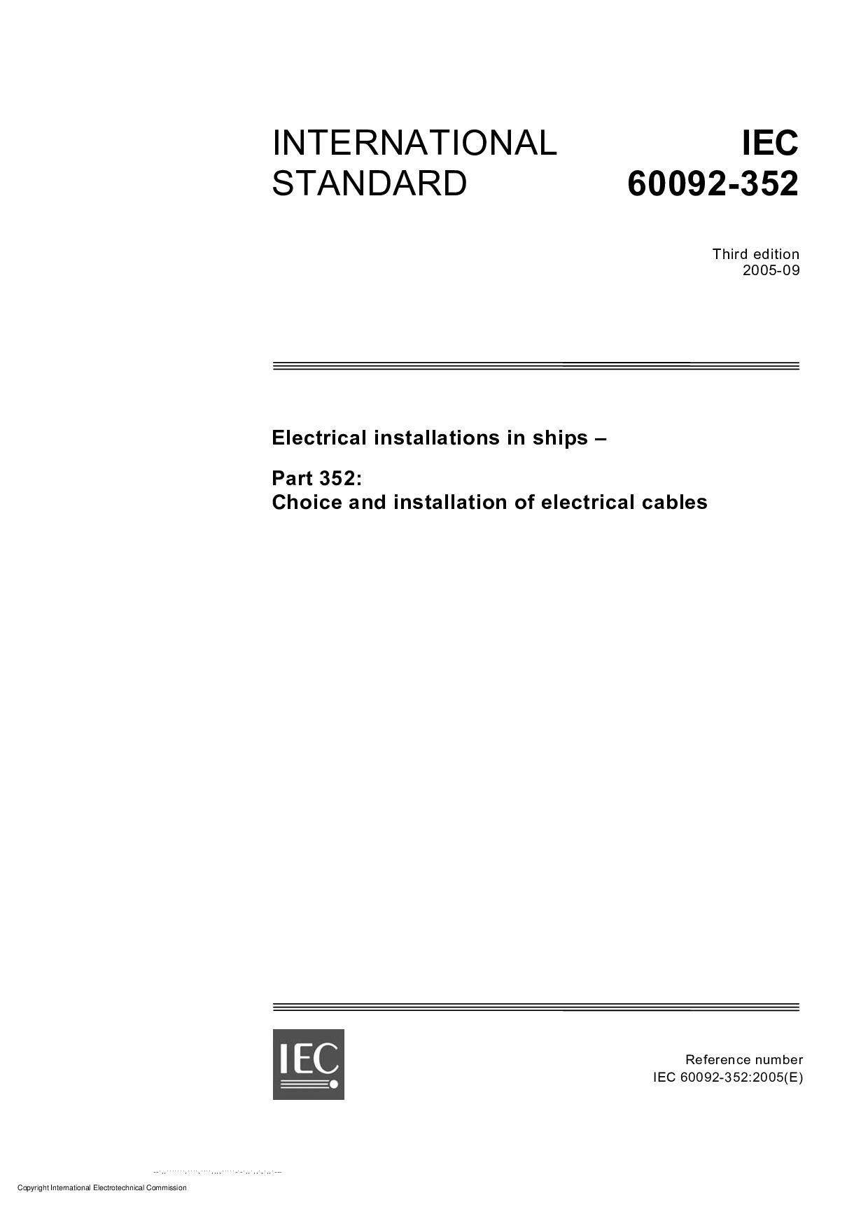 IEC 60092-352:2005封面图