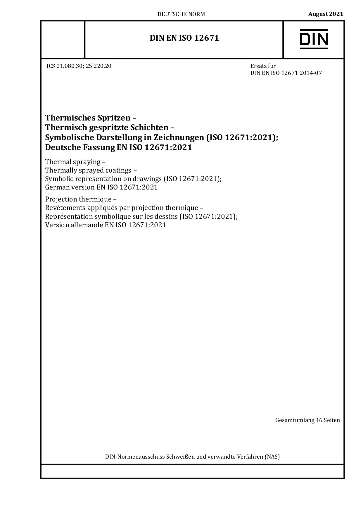 DIN EN ISO 12671:2021-08封面图