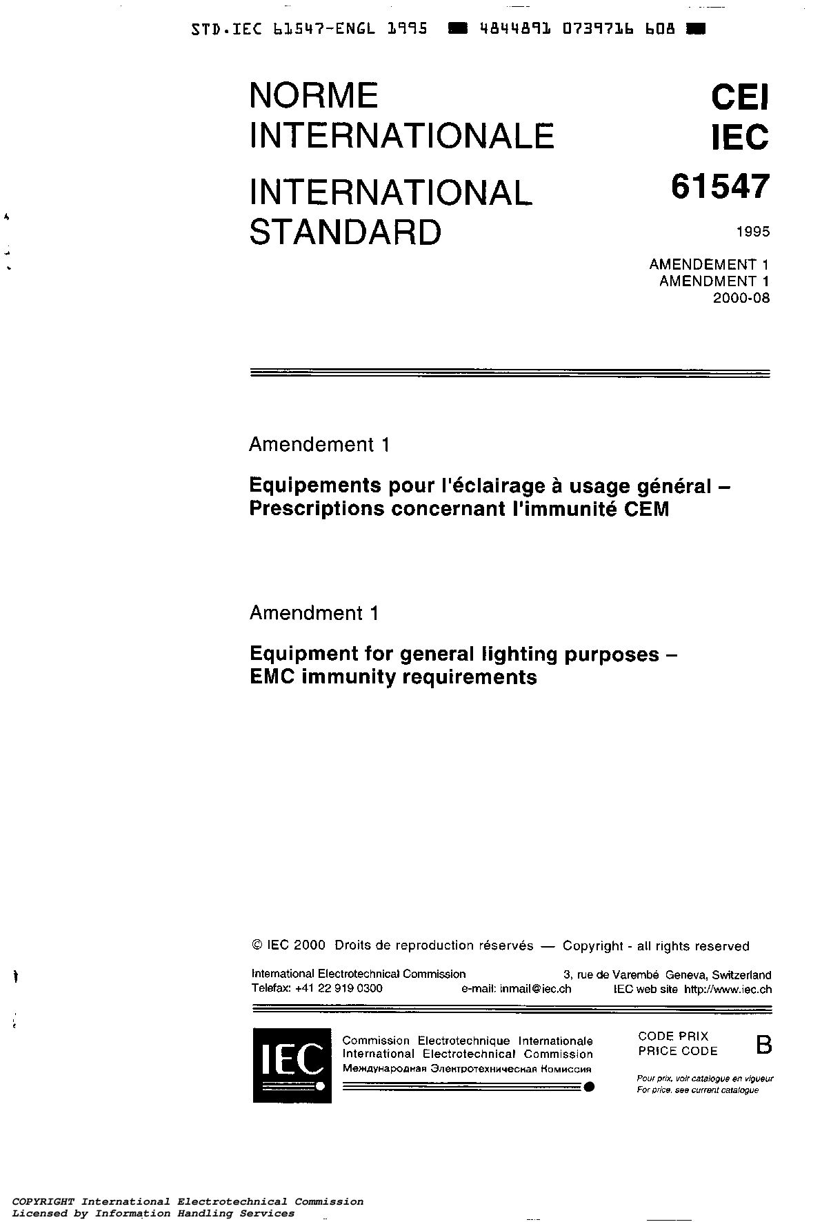 IEC 61547:1995封面图