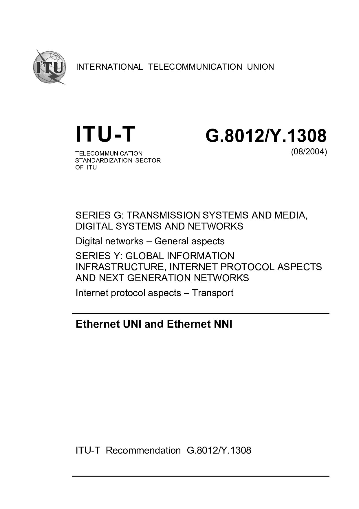 ITU-T G.8012-2004