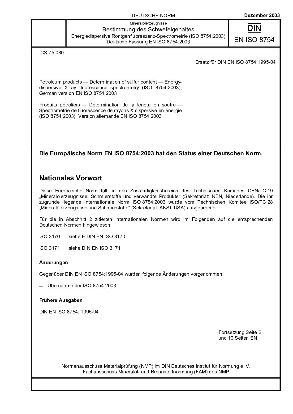DIN EN ISO 8754:2003封面图