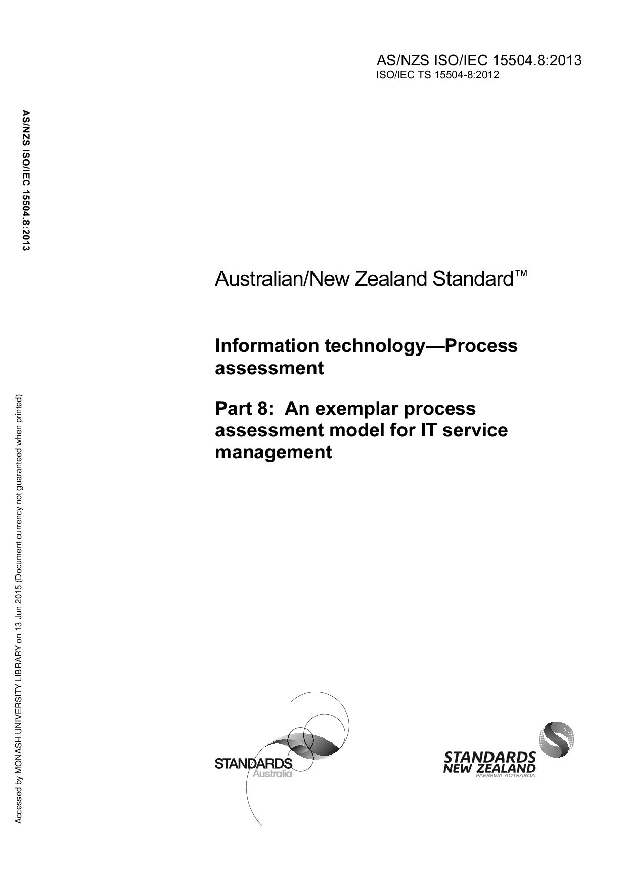 AS/NZS ISO/IEC 15504.8:2013
