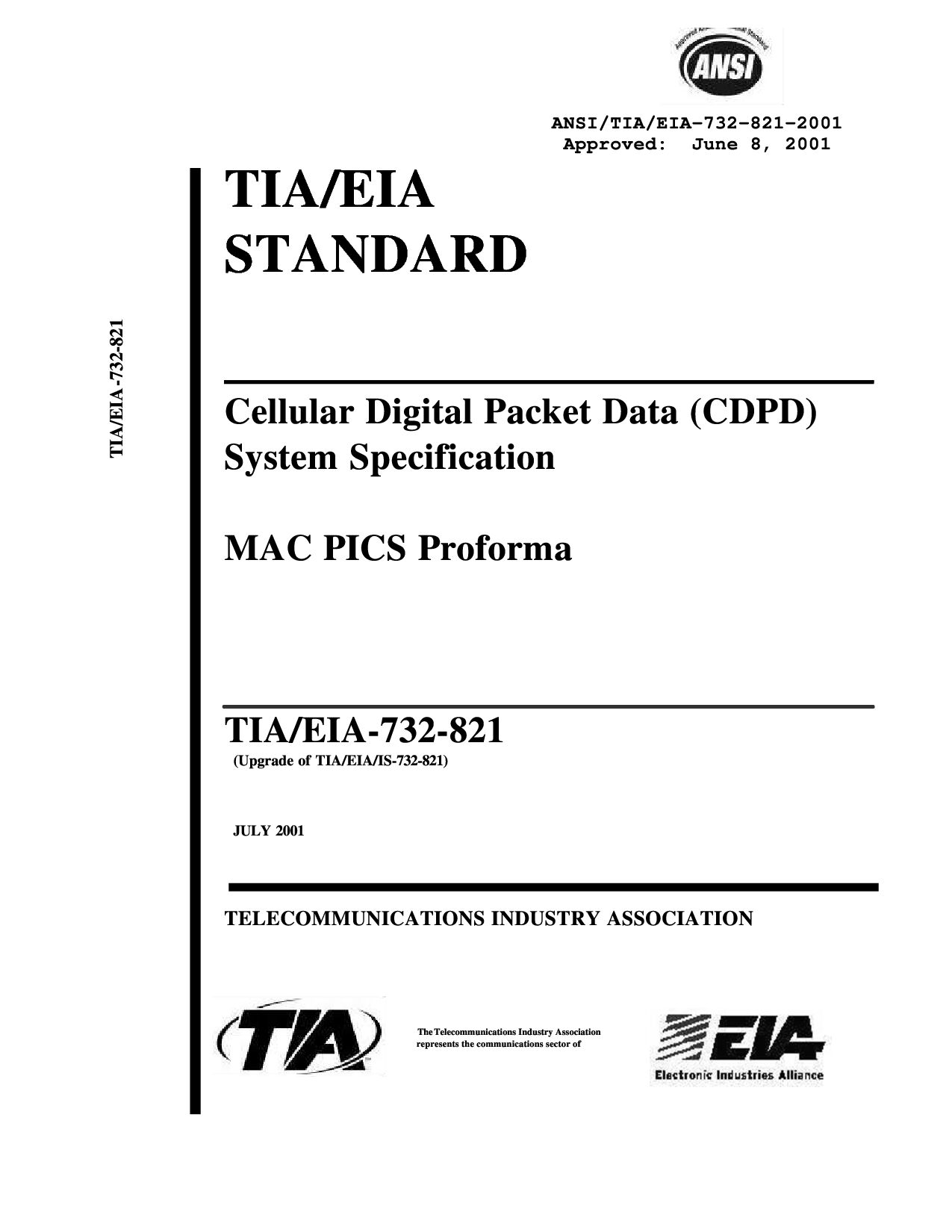 ANSI/TIA/EIA-732-821-2001