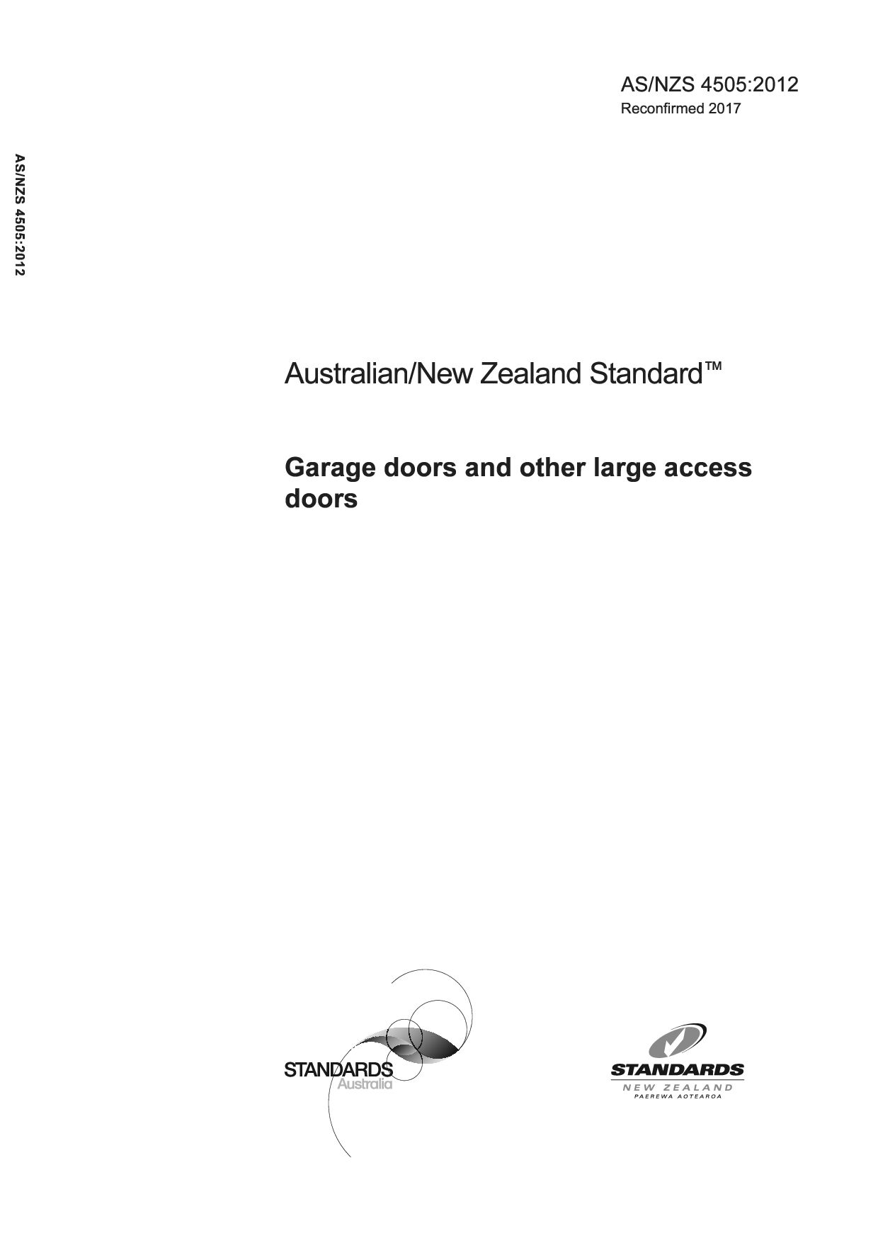 AS/NZS 4505:2012(R2017)封面图