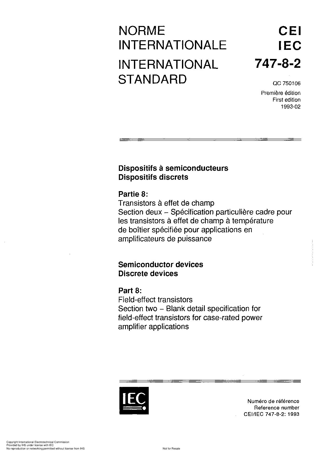 IEC 60747-8-2:1993封面图