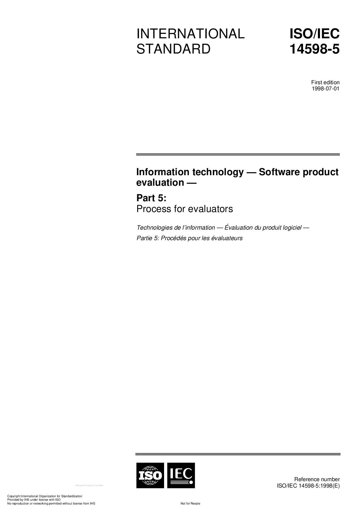ISO/IEC 14598-5:1998封面图