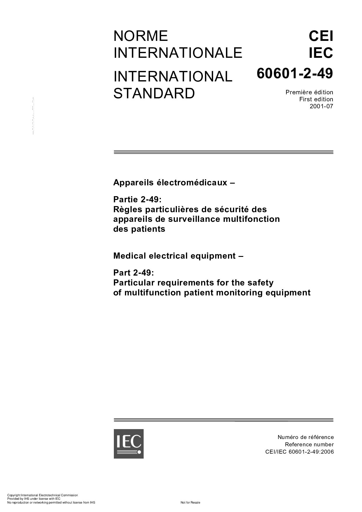IEC 60601-2-49:2006封面图