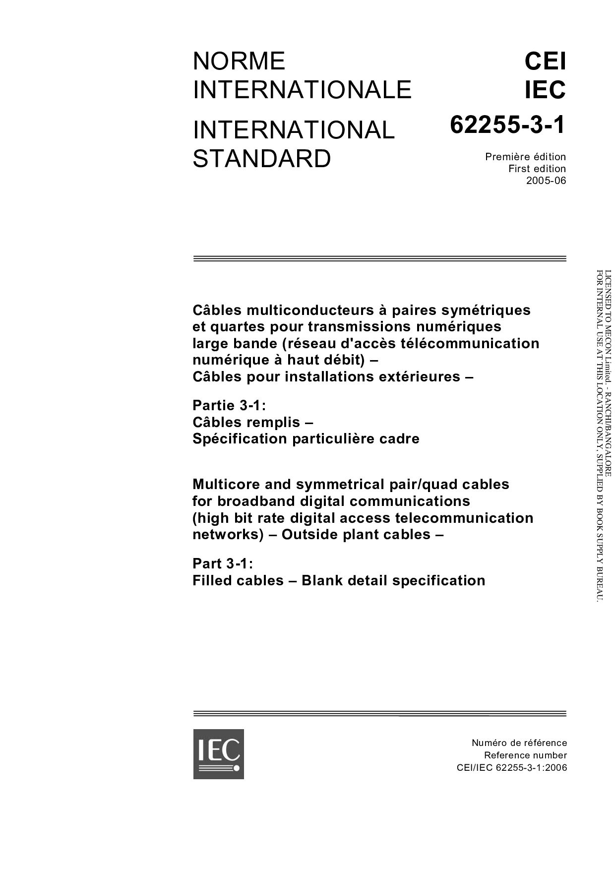 IEC 62255-3-1:2005封面图