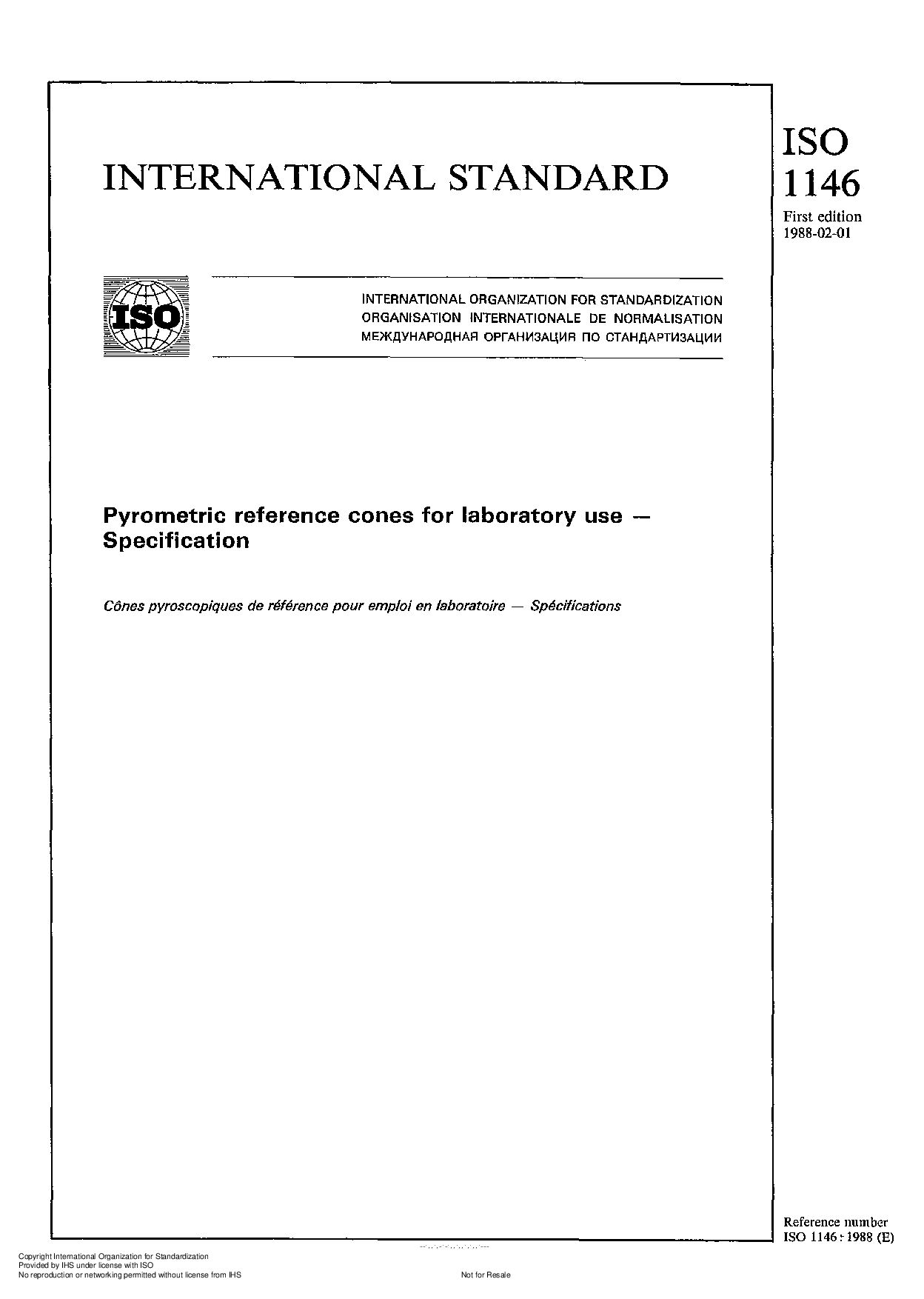ISO 1146:1988封面图