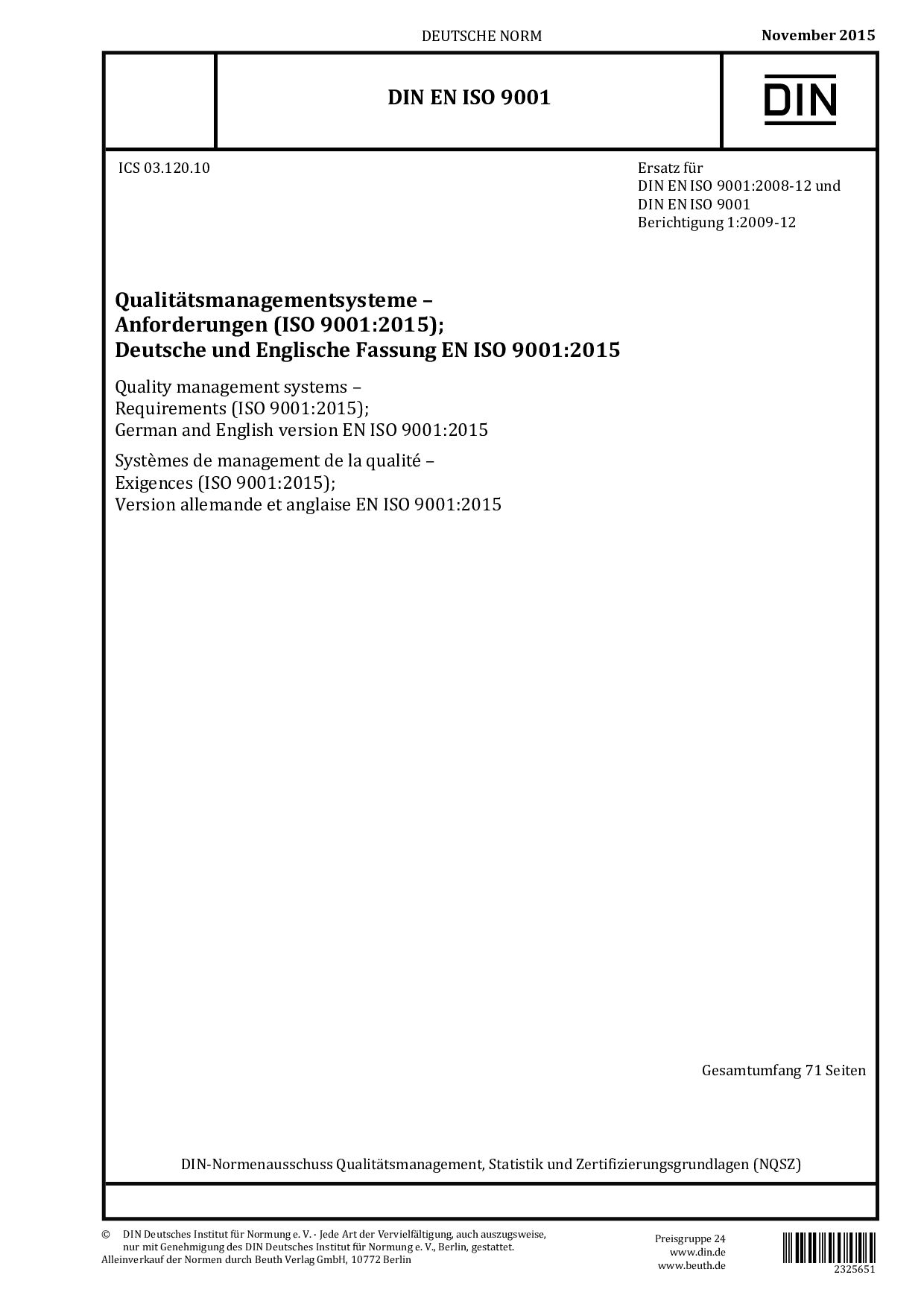 DIN EN ISO 9001:2015-11