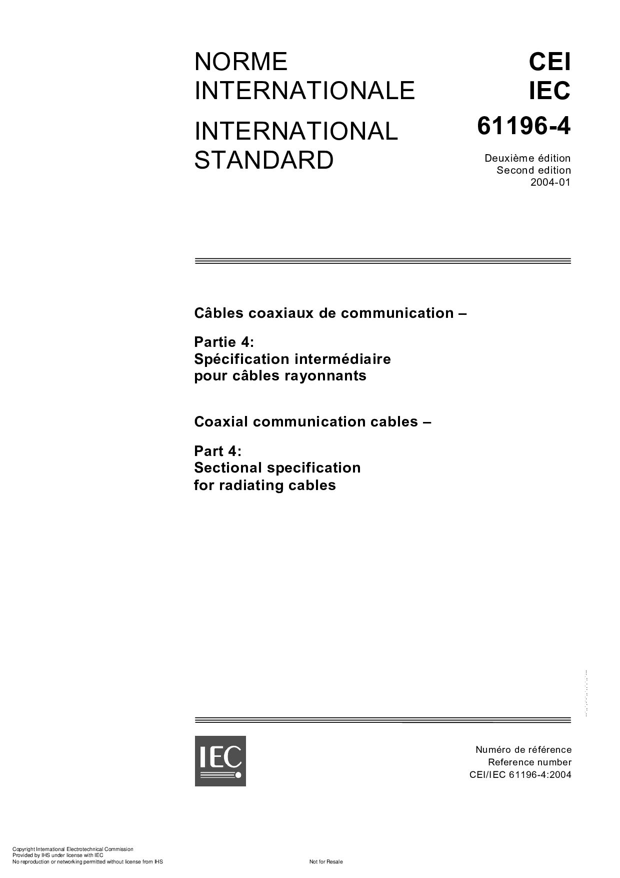 IEC 61196-4:2004封面图