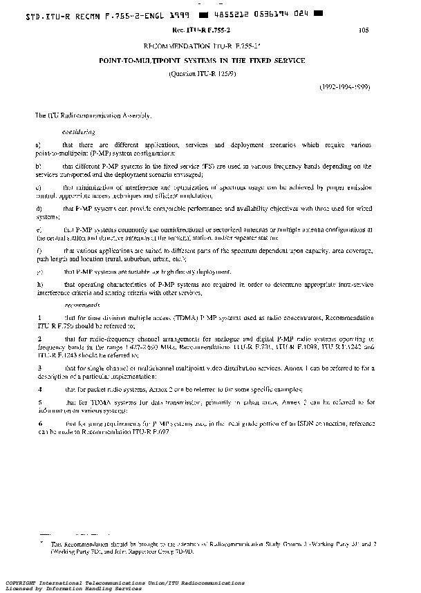 ITU-R F.755-2-1999封面图