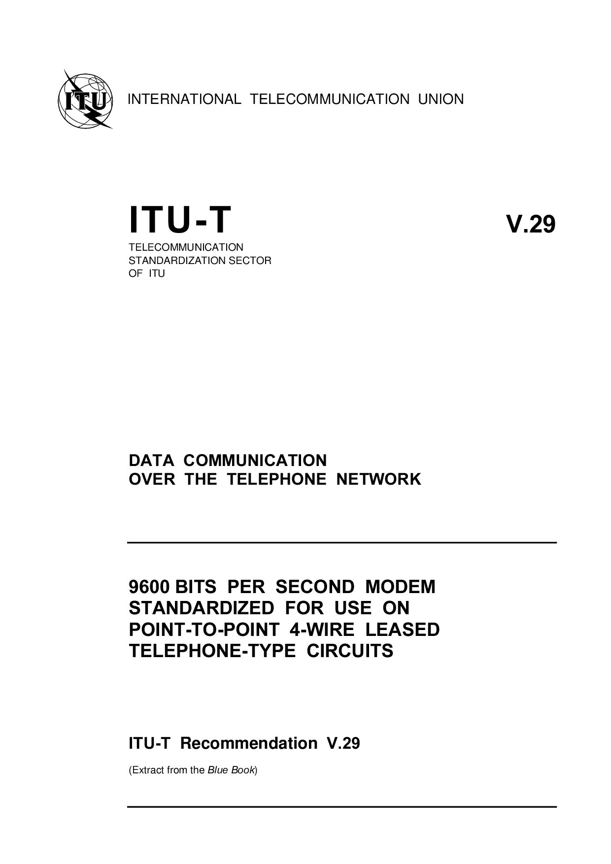 ITU-T V.29-1988封面图