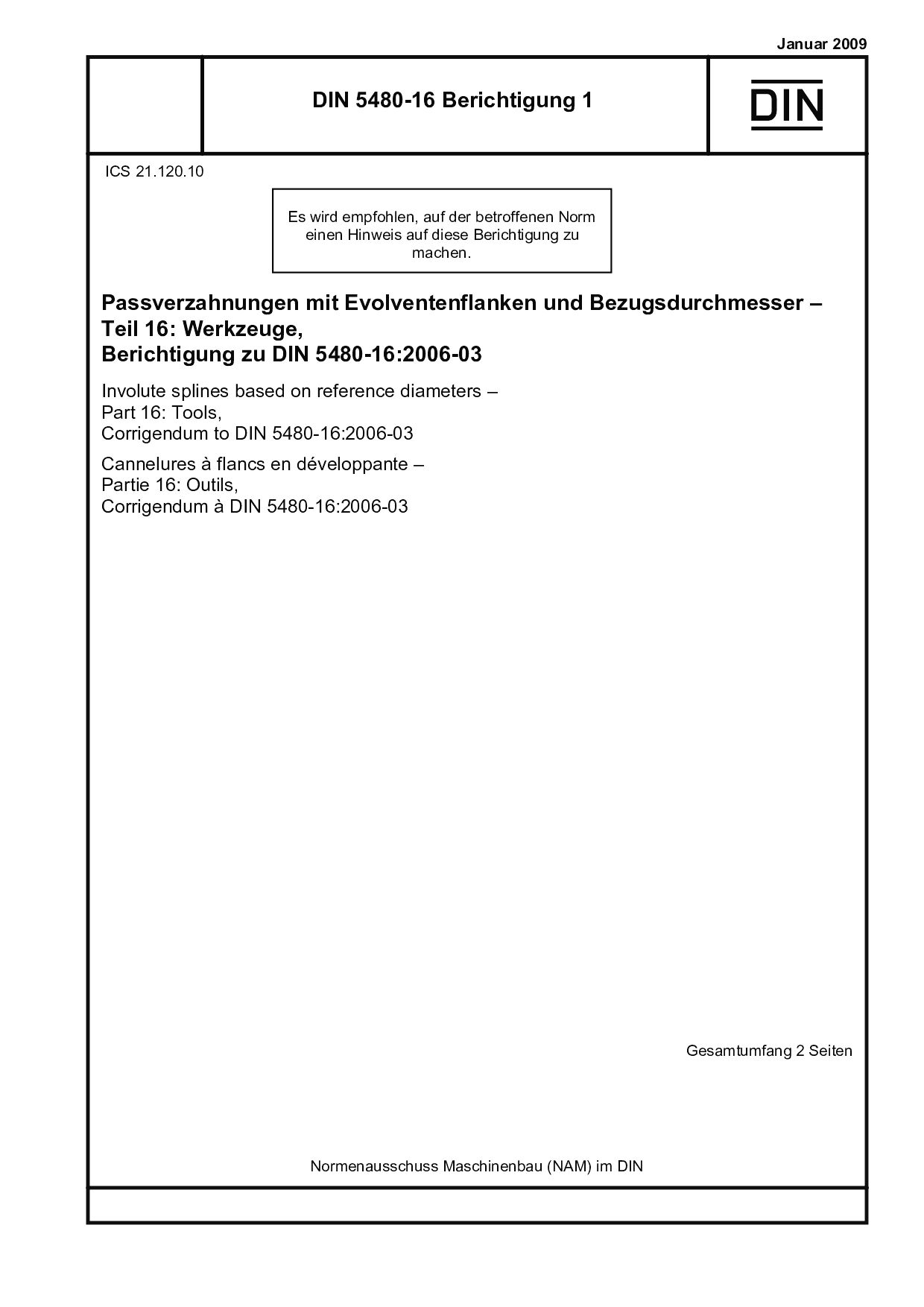 DIN 5480-16 Berichtigung 1:2009封面图
