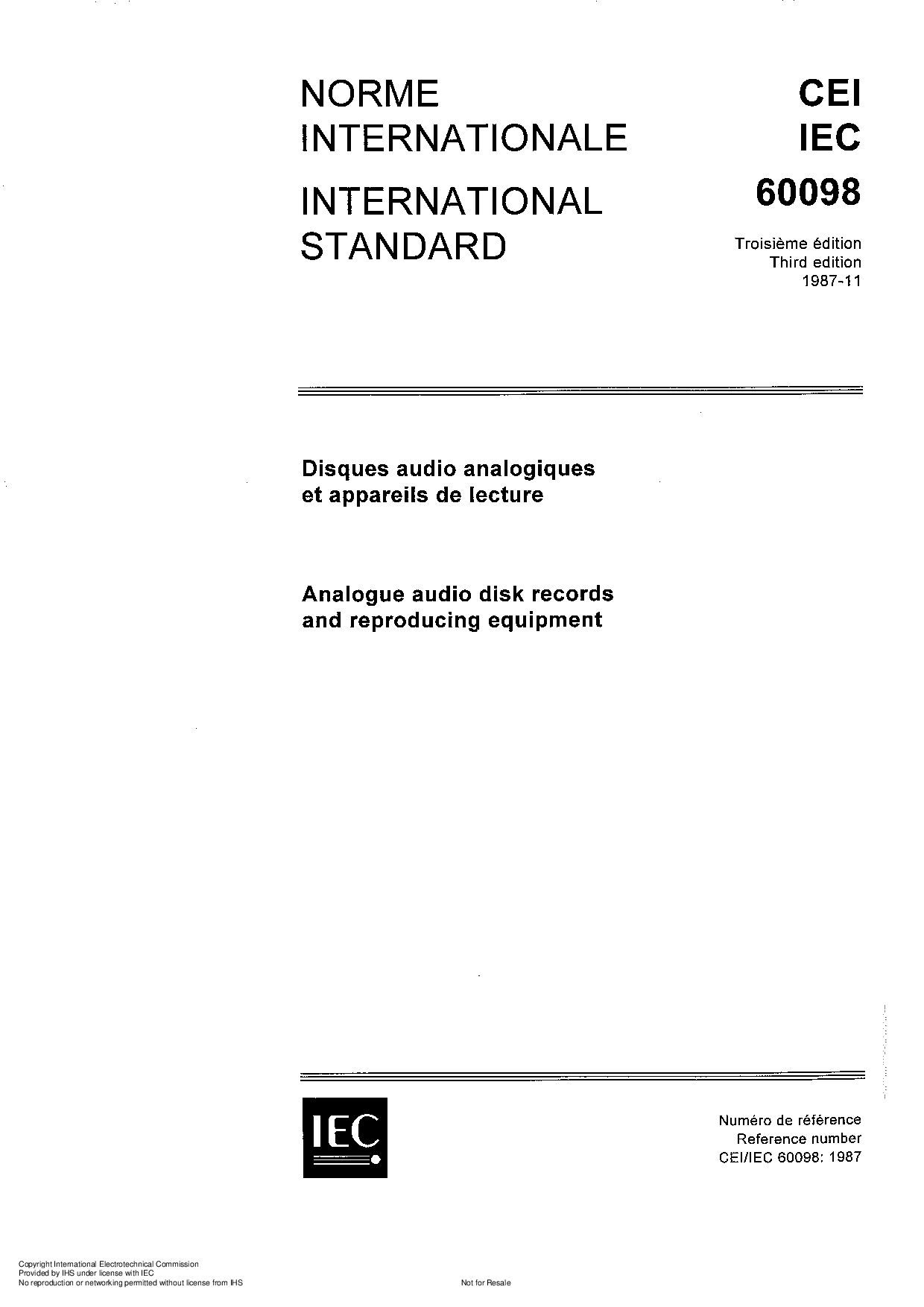 IEC 60098:1987封面图