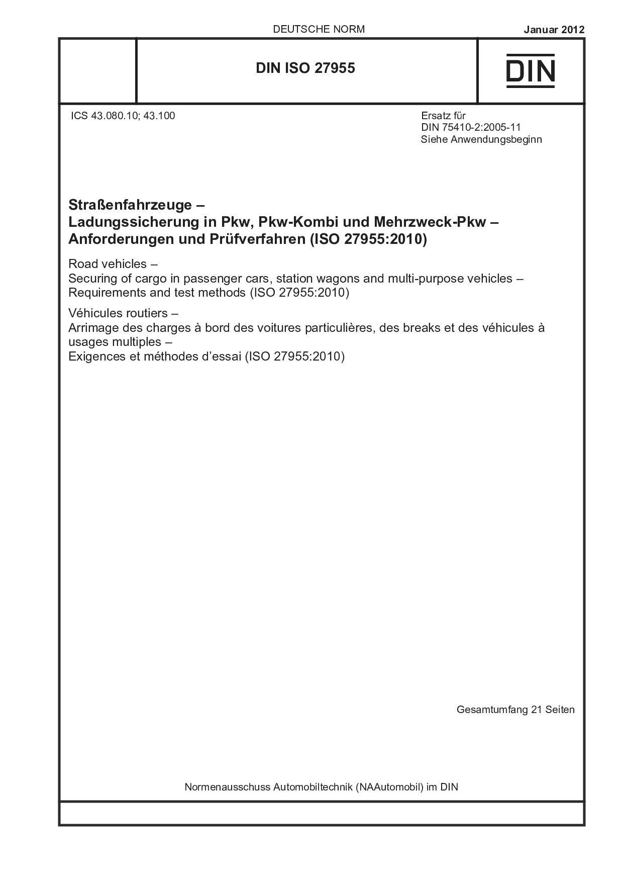DIN ISO 27955:2012-01封面图