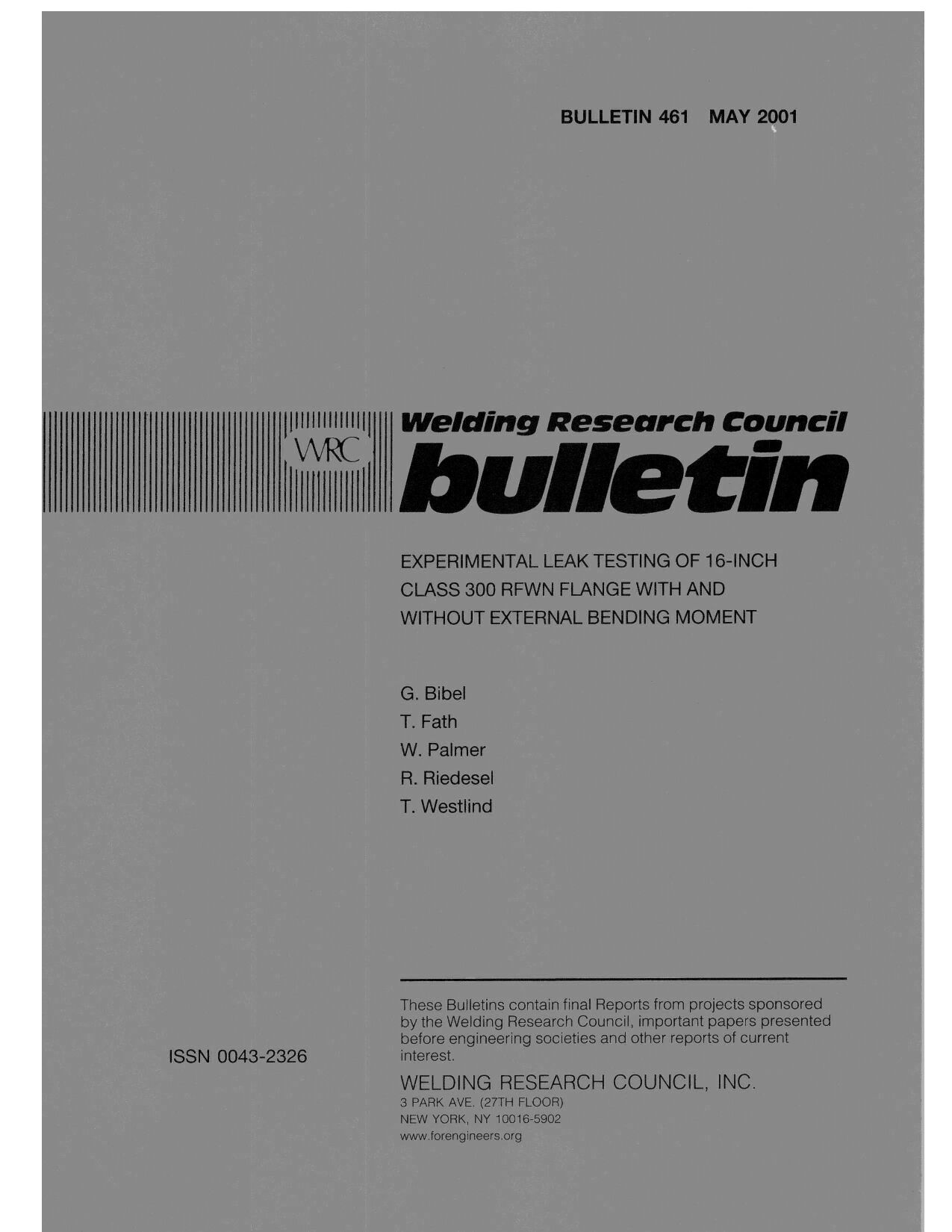 WRC 461:2001封面图