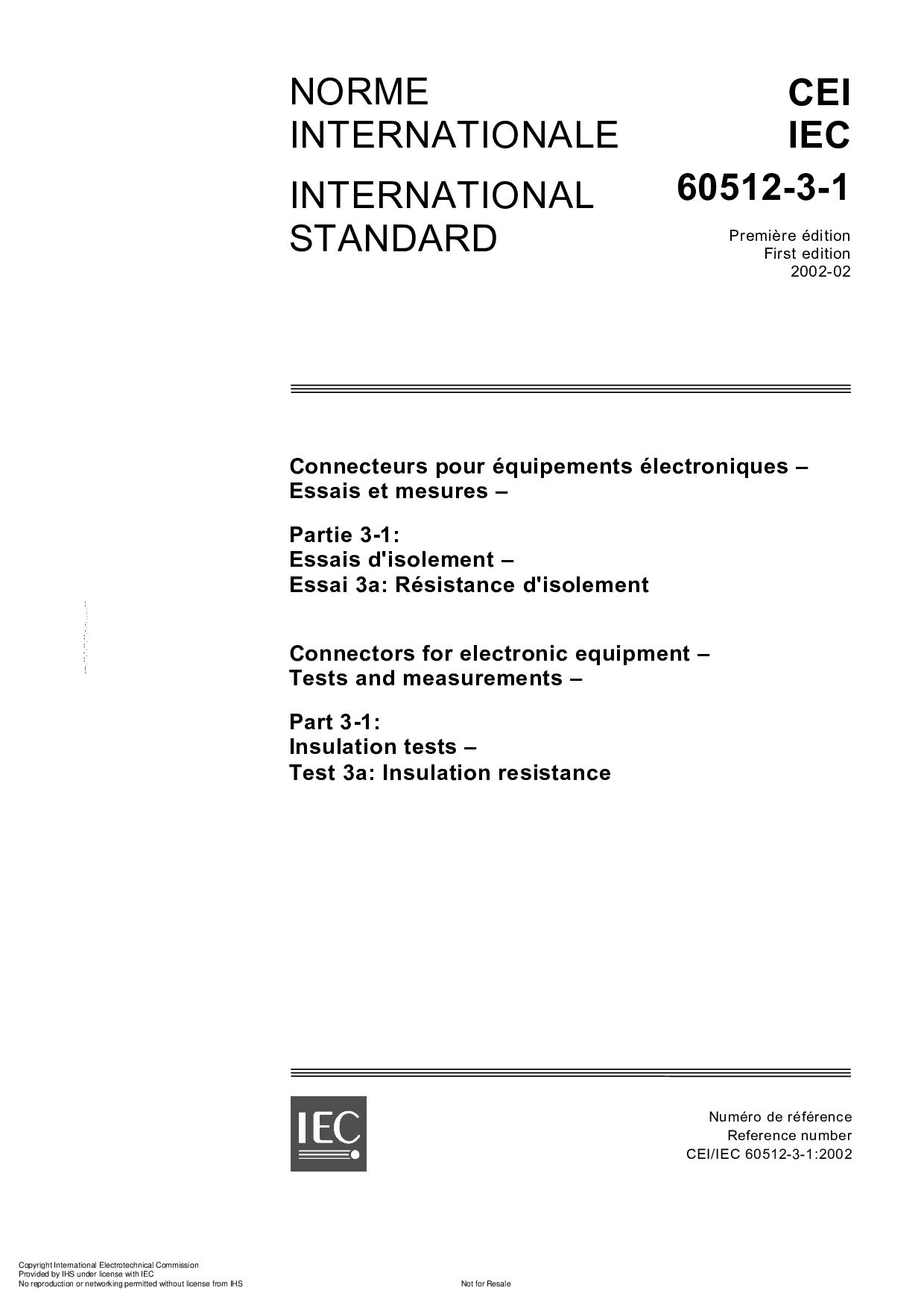 IEC 60512-3-1:2002封面图
