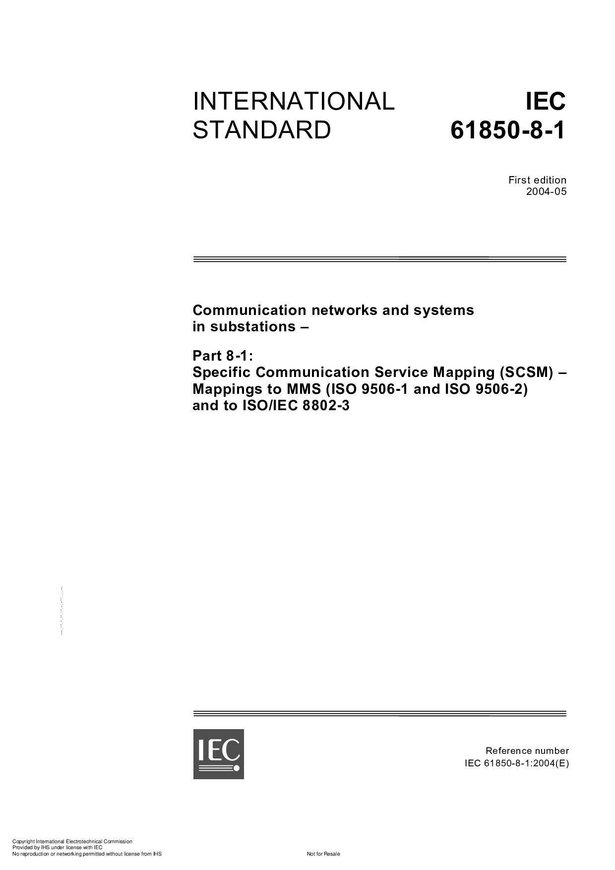 IEC 61850-8-1:2004封面图