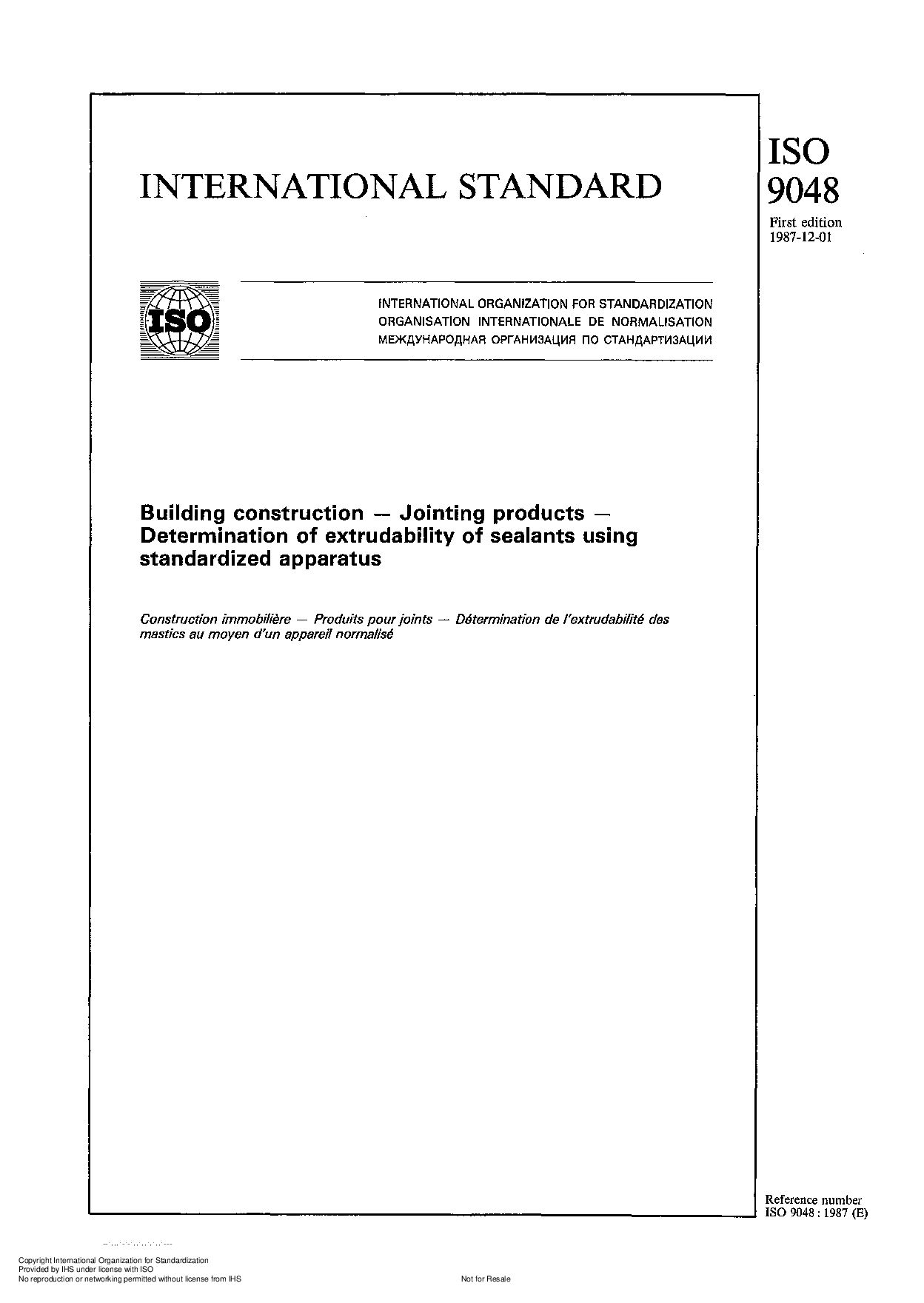 ISO 9048:1987封面图