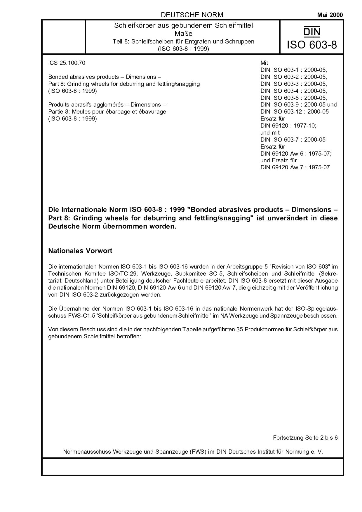 DIN ISO 603-8:2000