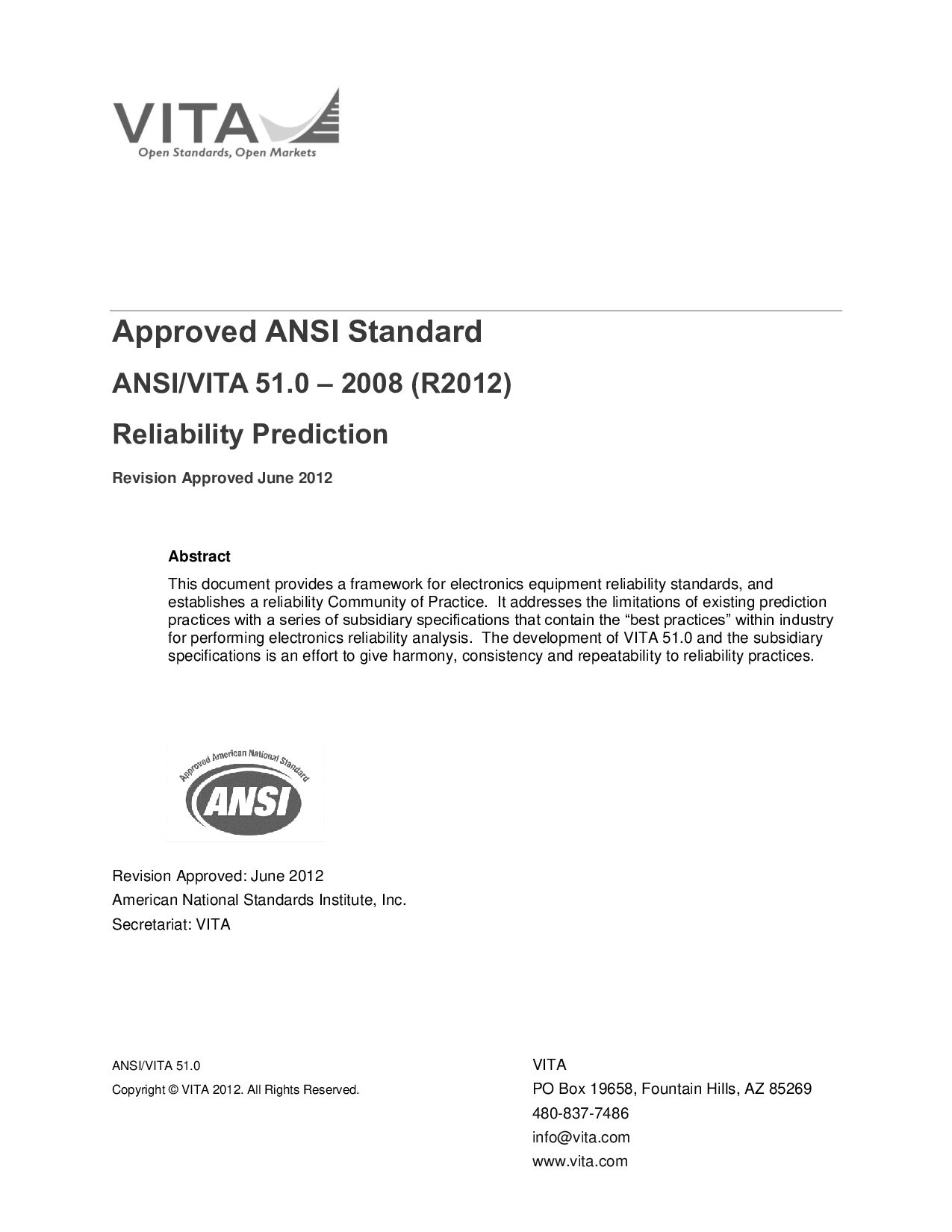 ANSI/VITA 51.0-2008(R2012)封面图