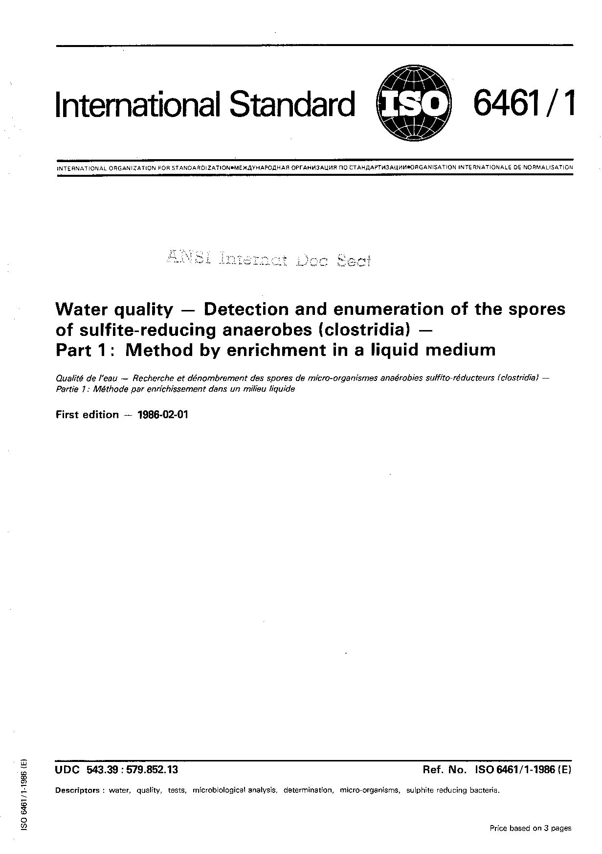 ISO 6461-1:1986封面图