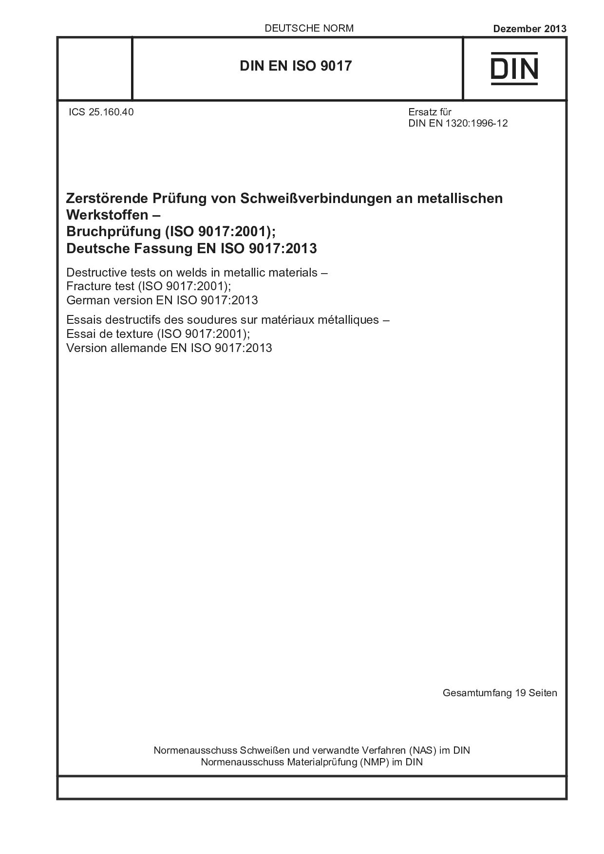 DIN EN ISO 9017:2013封面图