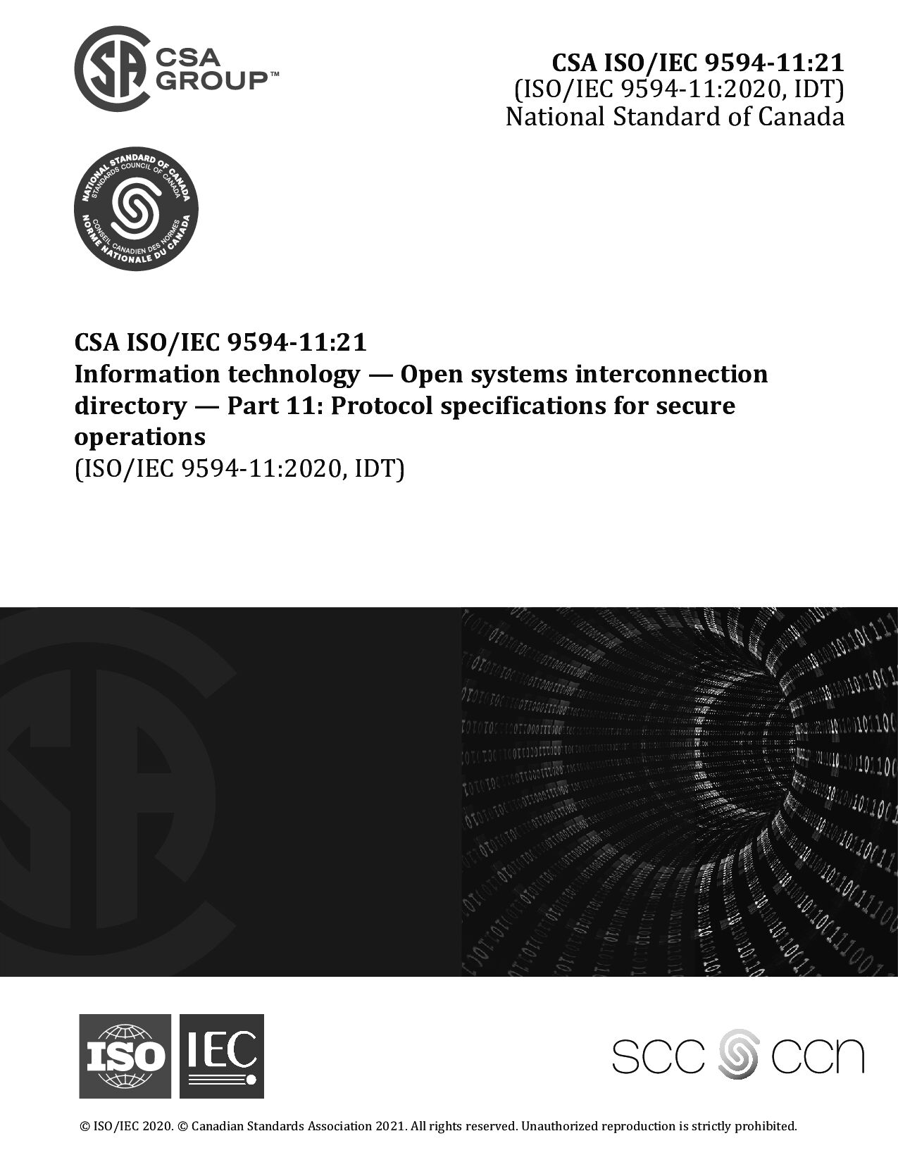 CSA ISO/IEC 9594-11:2021