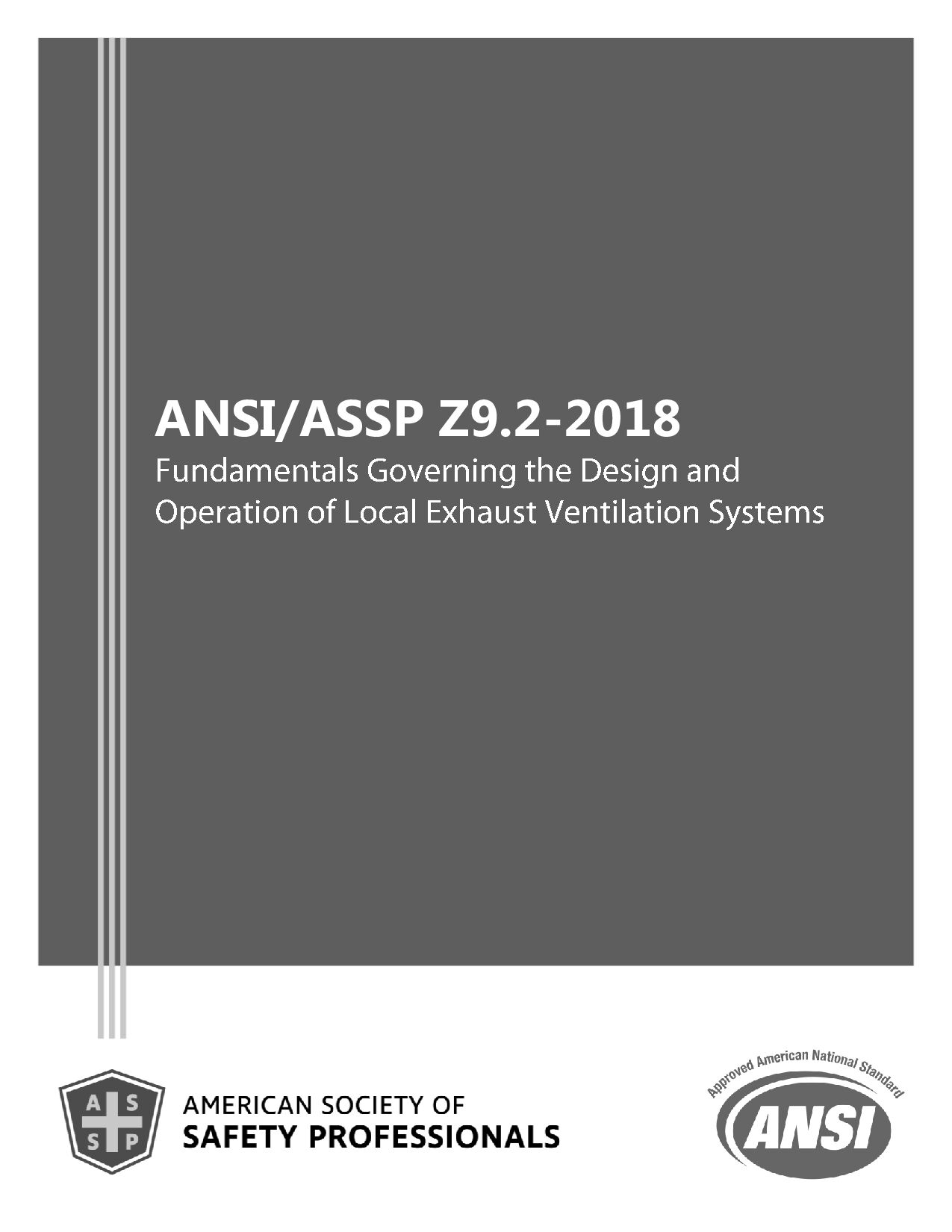 ANSI/ASSP Z9.2-2018封面图