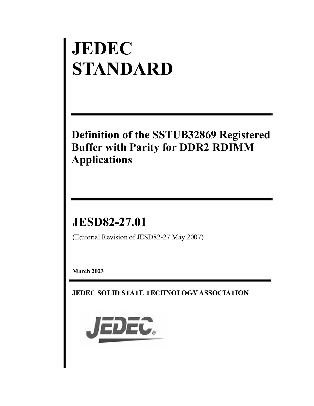 JEDEC JESD82-27.01-2023封面图