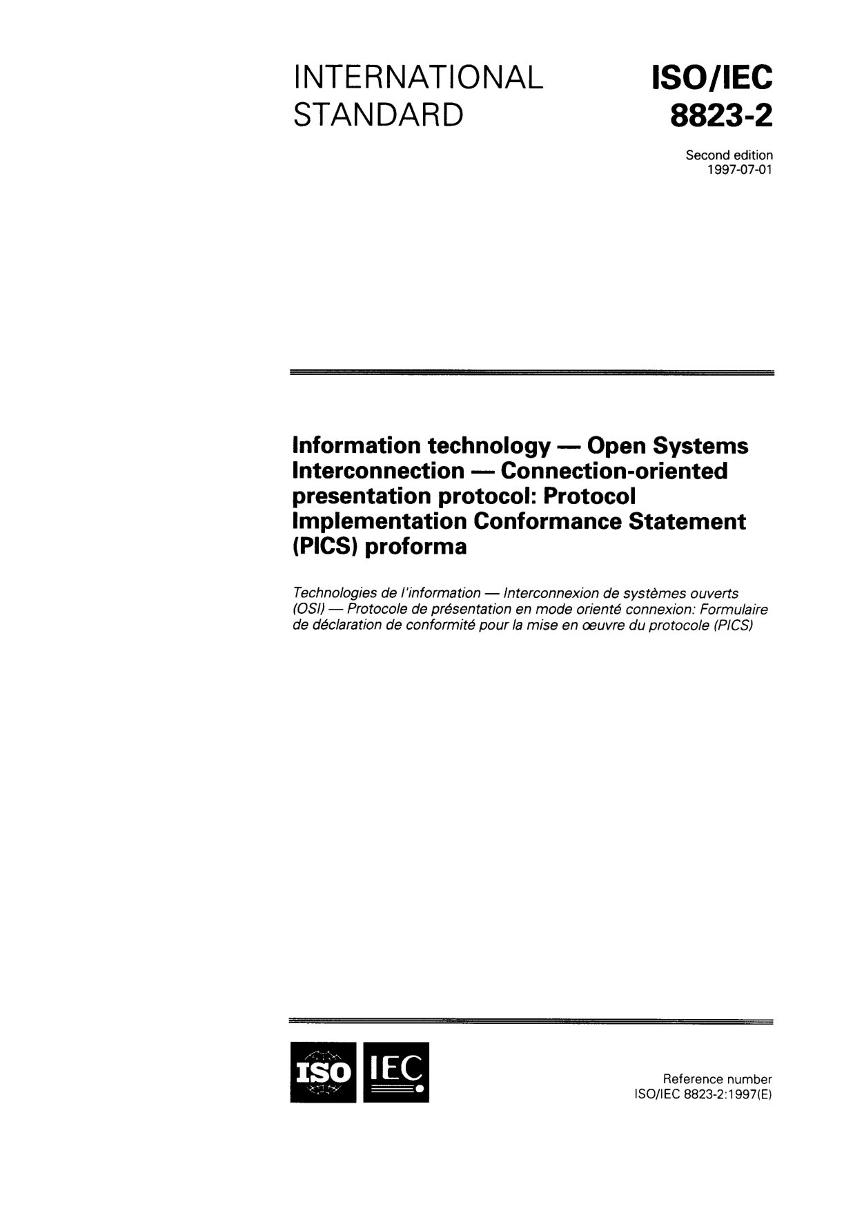 ISO/IEC 8823-2:1997封面图