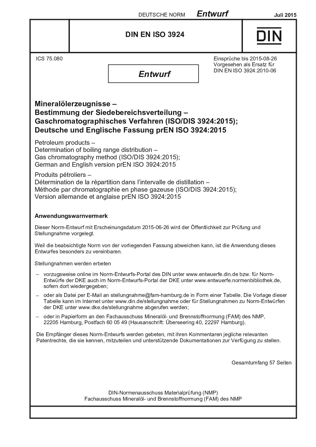 DIN EN ISO 3924 E:2015-07封面图
