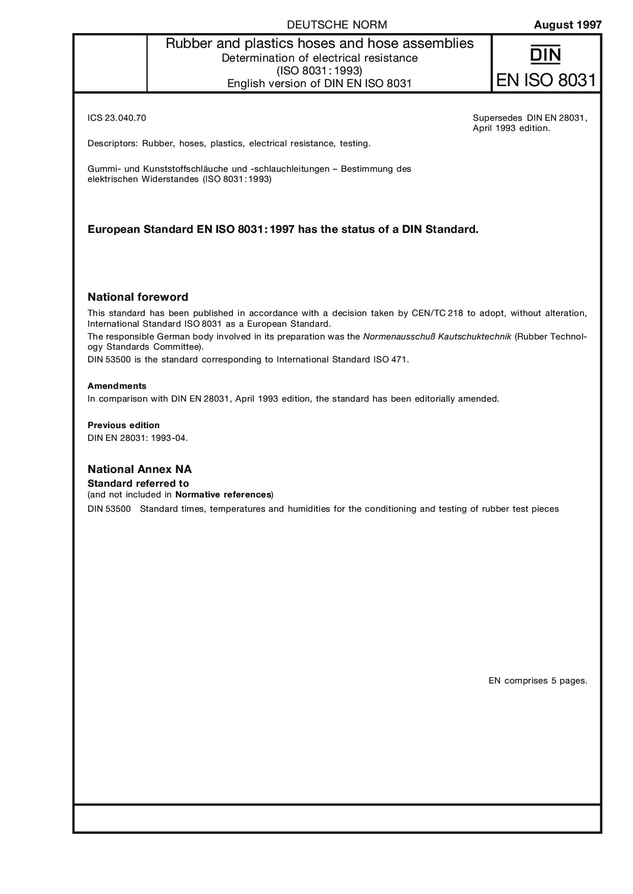 DIN EN ISO 8031:1997封面图
