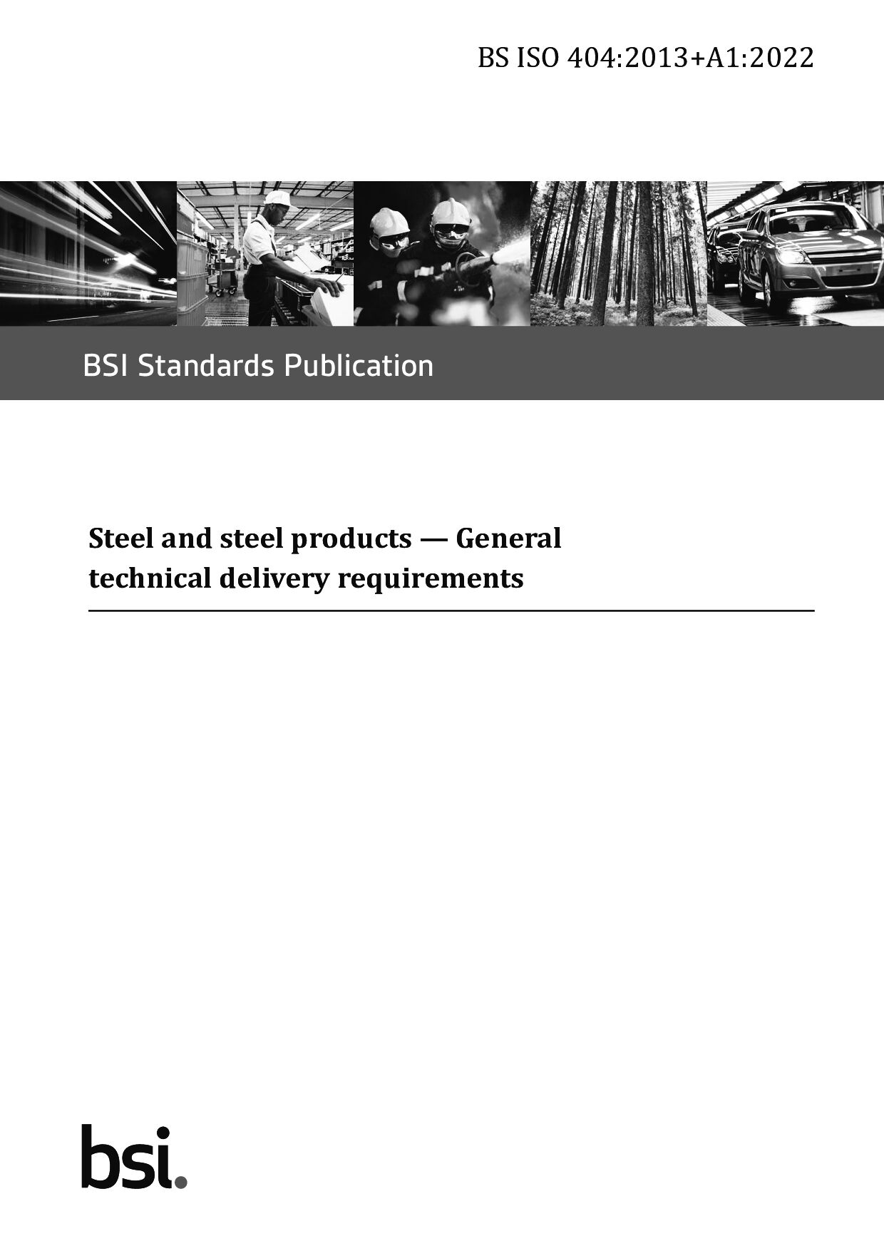 BS ISO 404:2013+A1:2022封面图