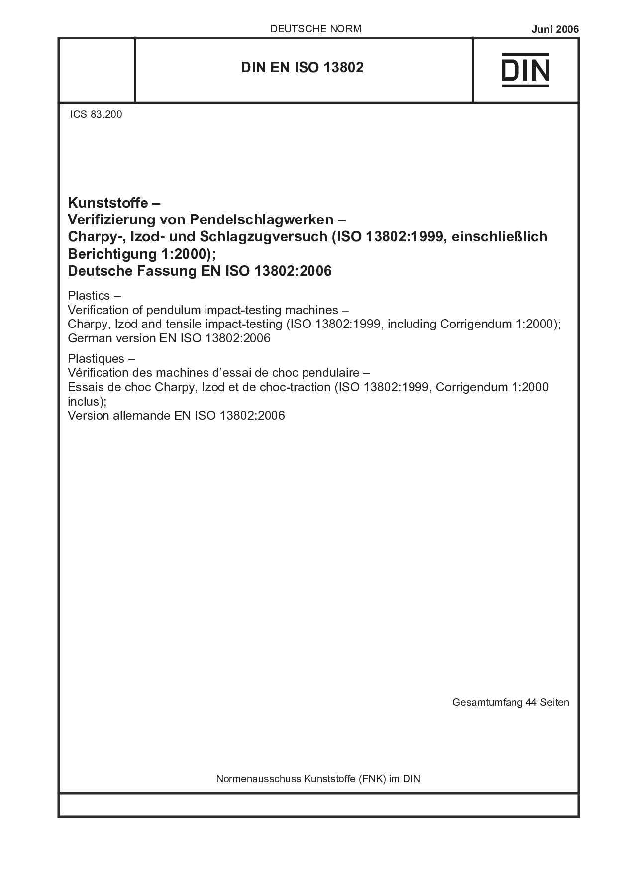 DIN EN ISO 13802:2006封面图