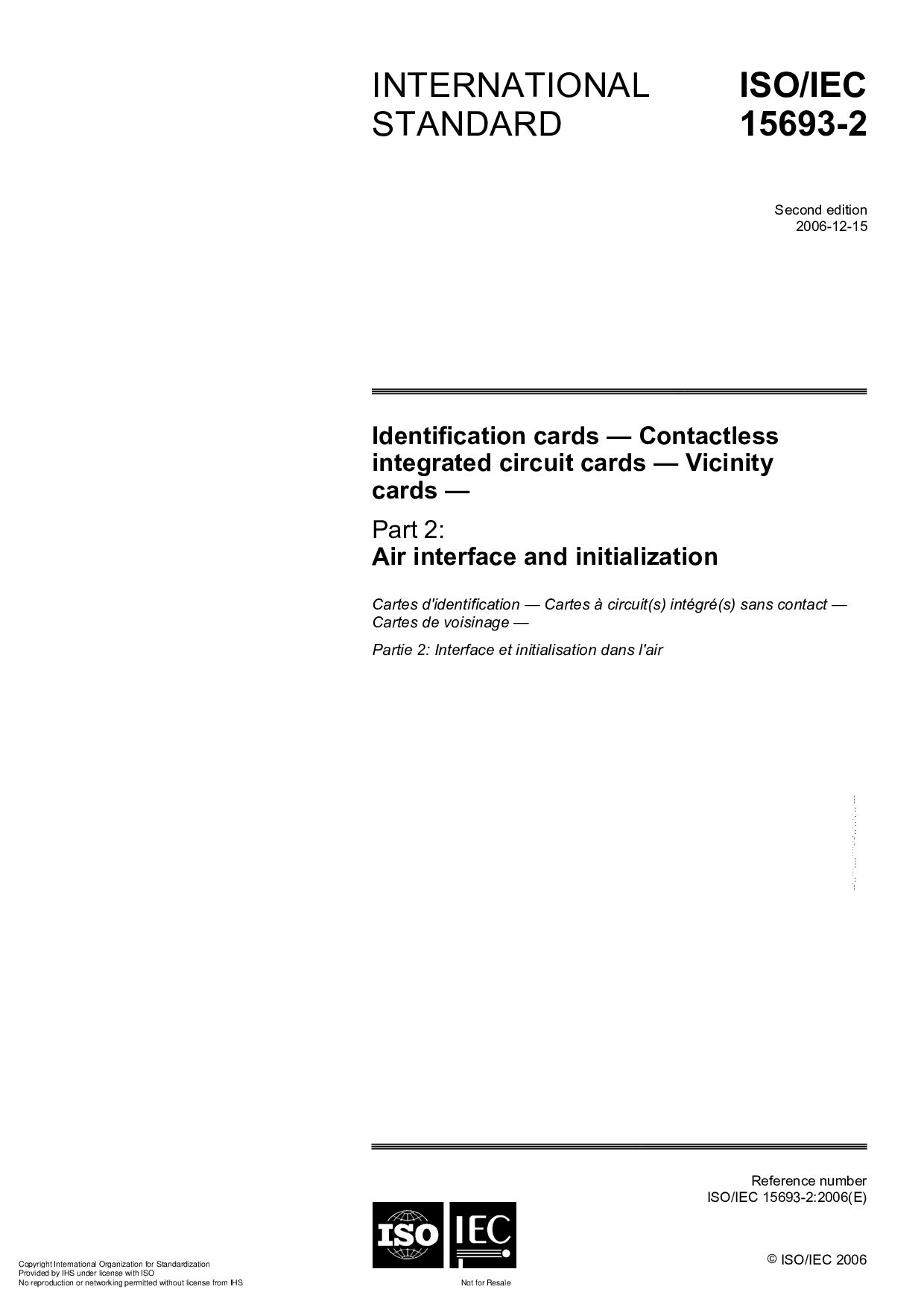 ISO/IEC 15693-2:2006封面图