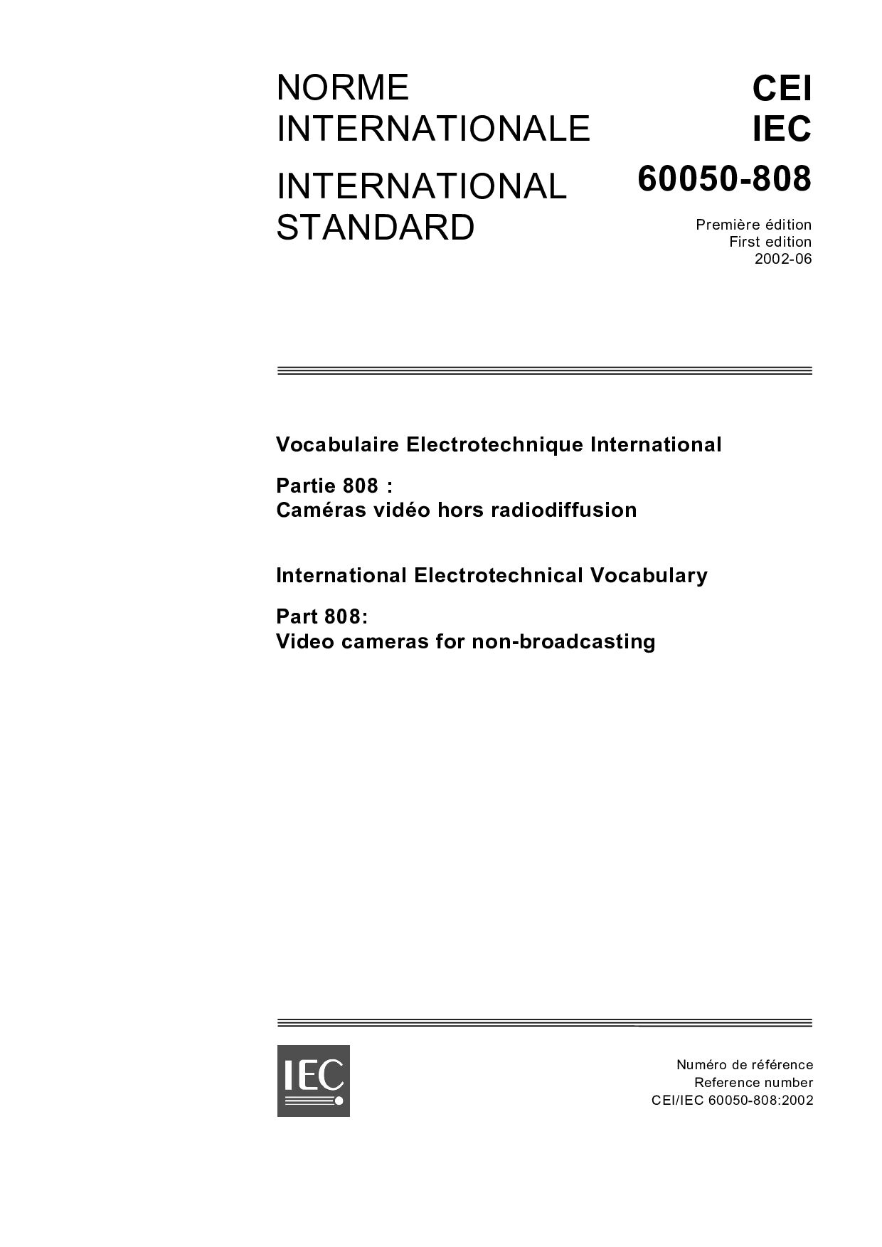 IEC 60050-808:2002封面图