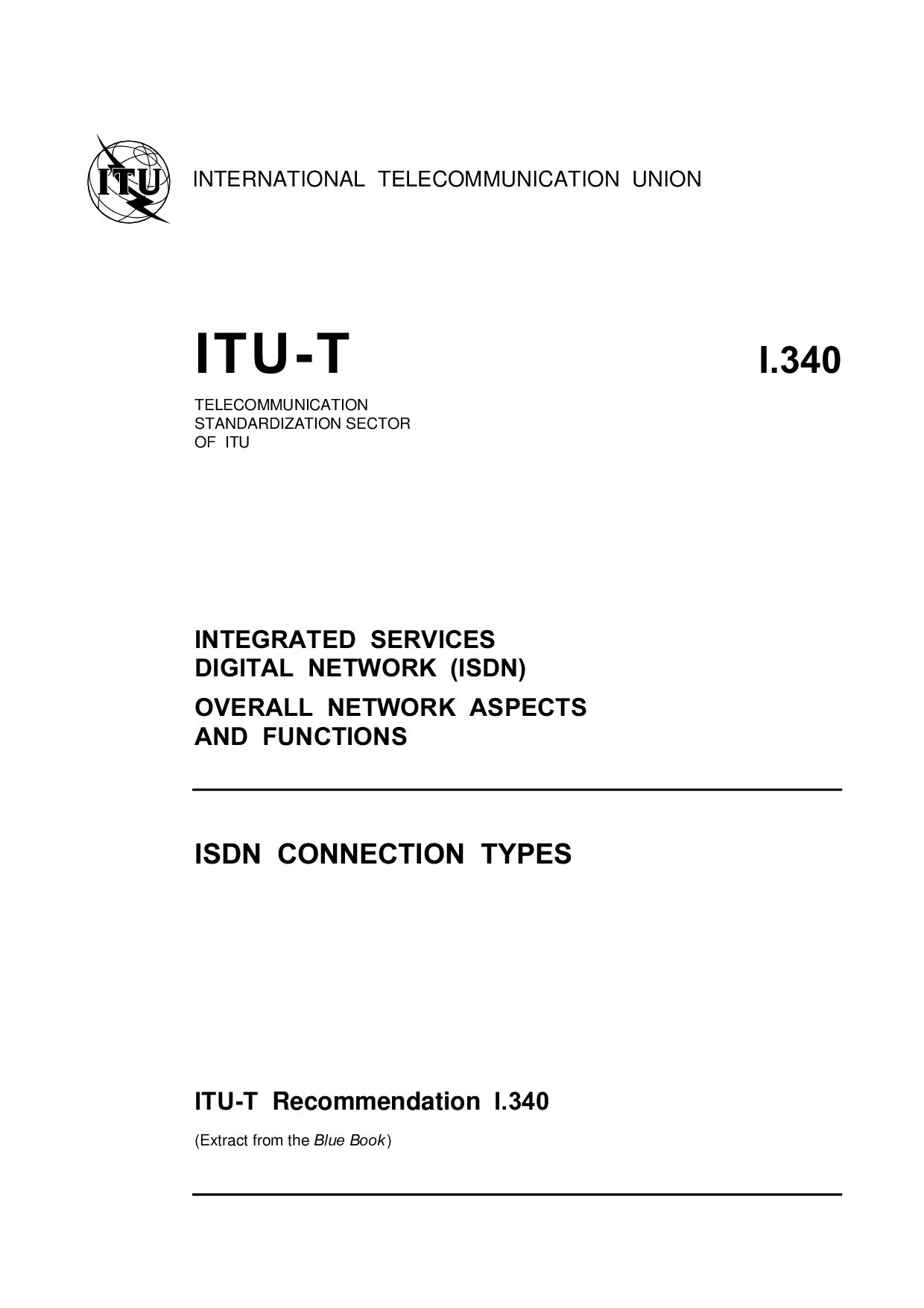 ITU-T I.340-1988封面图