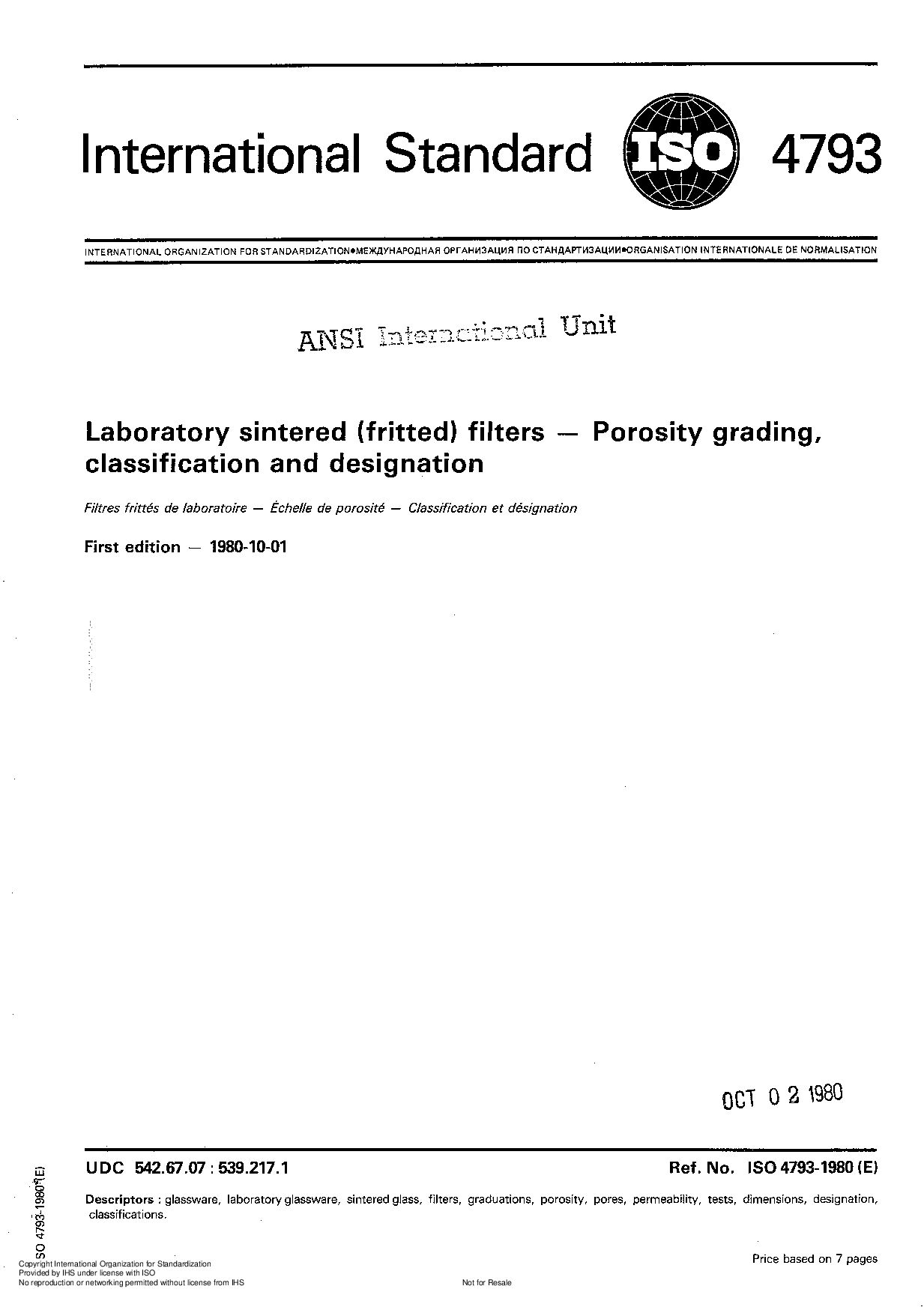 ISO 4793:1980封面图