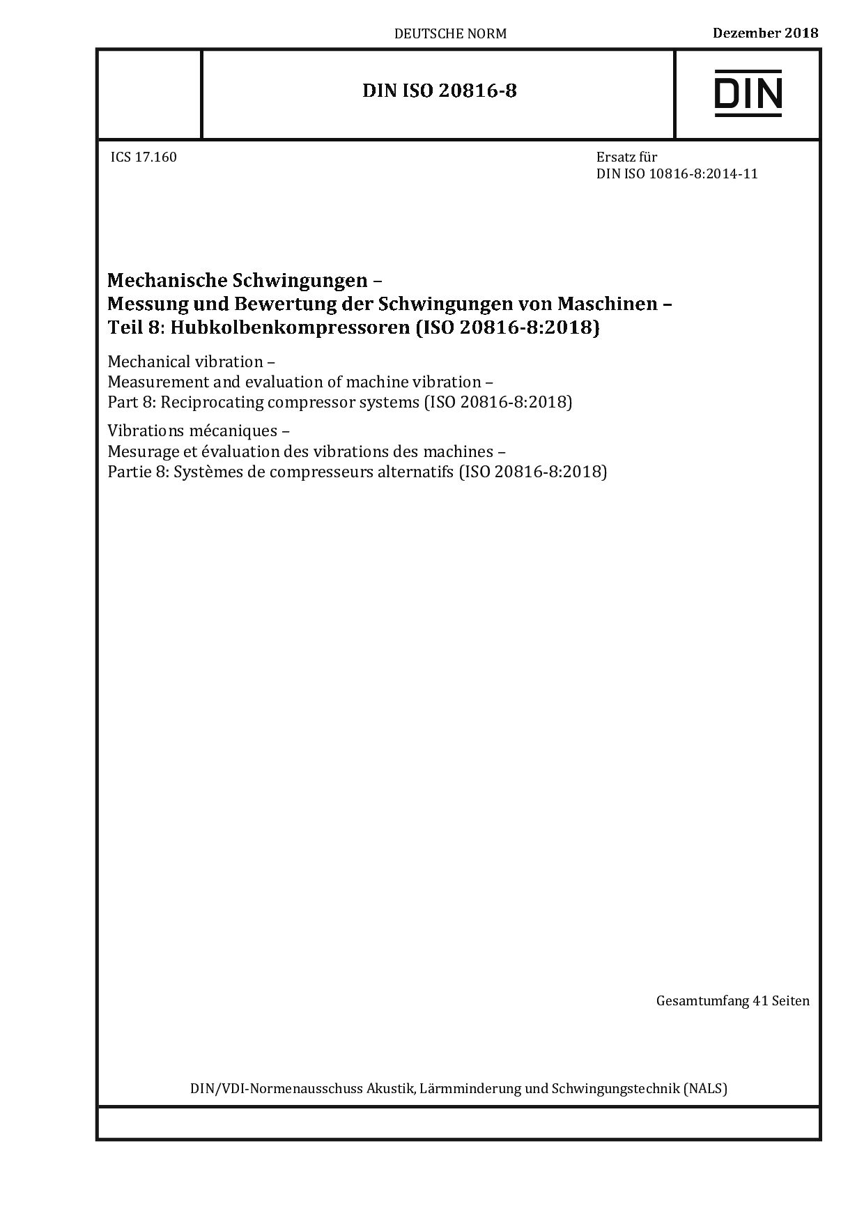 DIN ISO 20816-8:2018-12封面图
