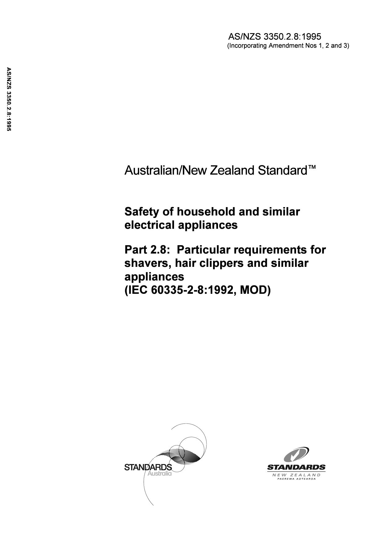 AS/NZS 3350.2.8:1995(R2007)封面图