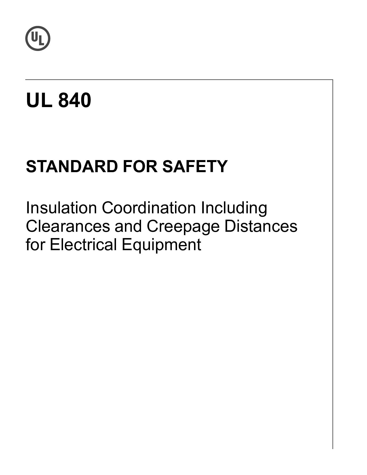 UL 840-2022封面图