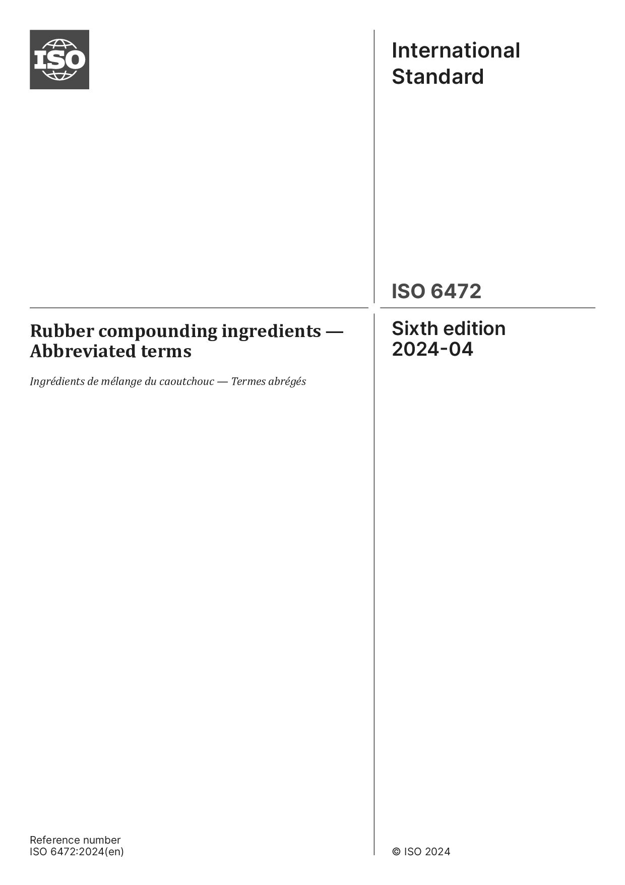 ISO 6472:2024封面图